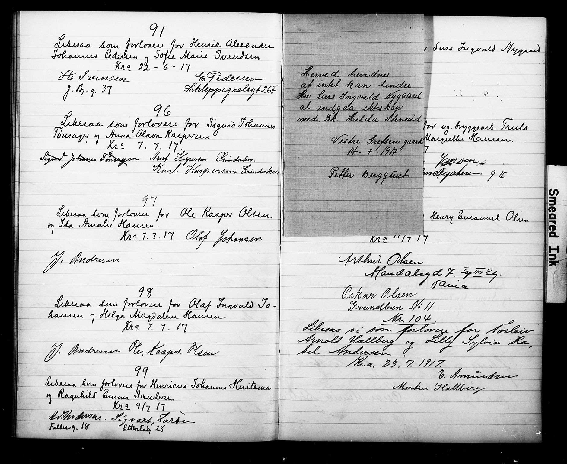 Grønland prestekontor Kirkebøker, SAO/A-10848/H/Ha/L0001: Banns register no. 1, 1912-1918