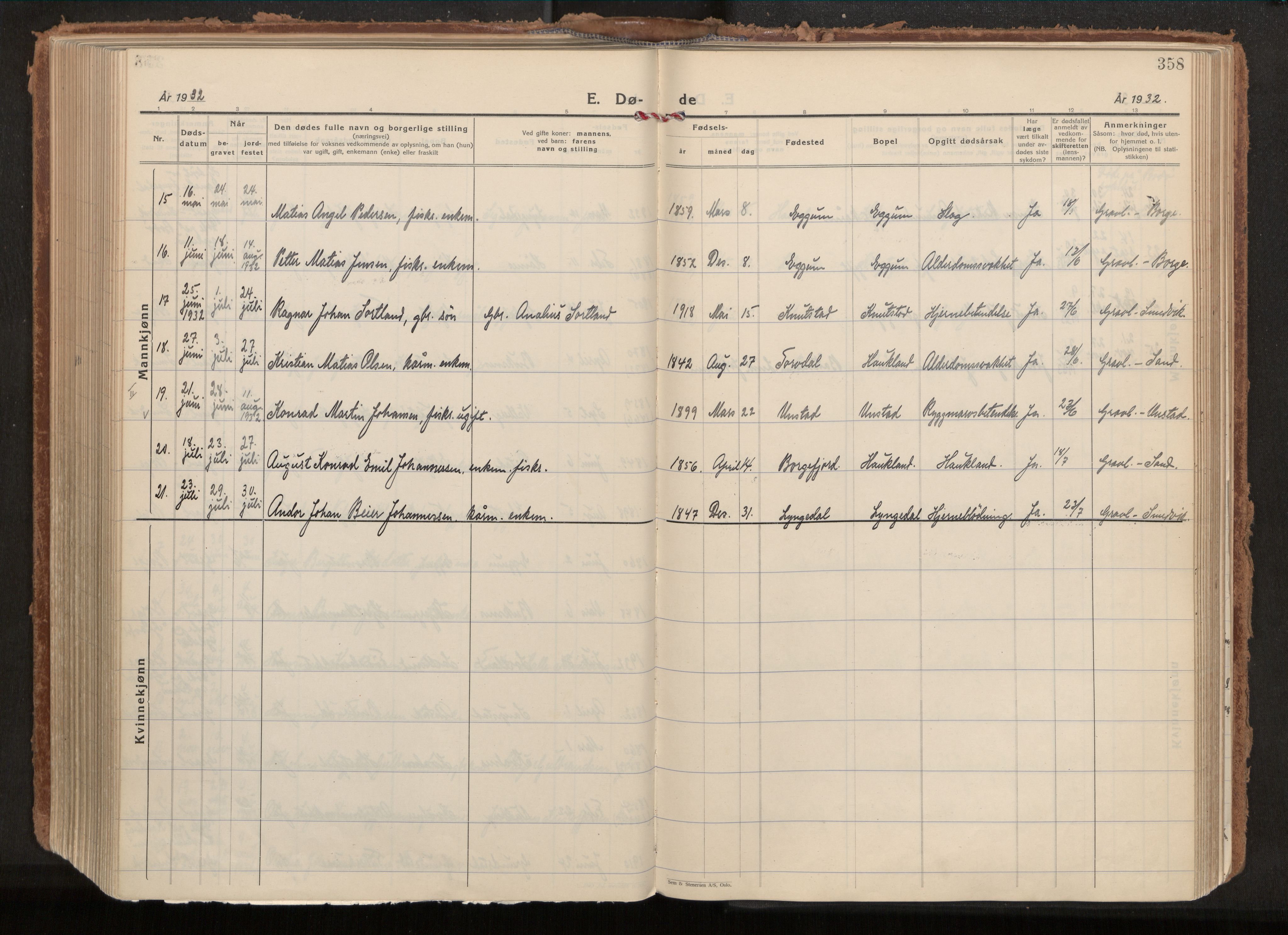 Ministerialprotokoller, klokkerbøker og fødselsregistre - Nordland, AV/SAT-A-1459/880/L1137: Parish register (official) no. 880A11, 1927-1944, p. 358
