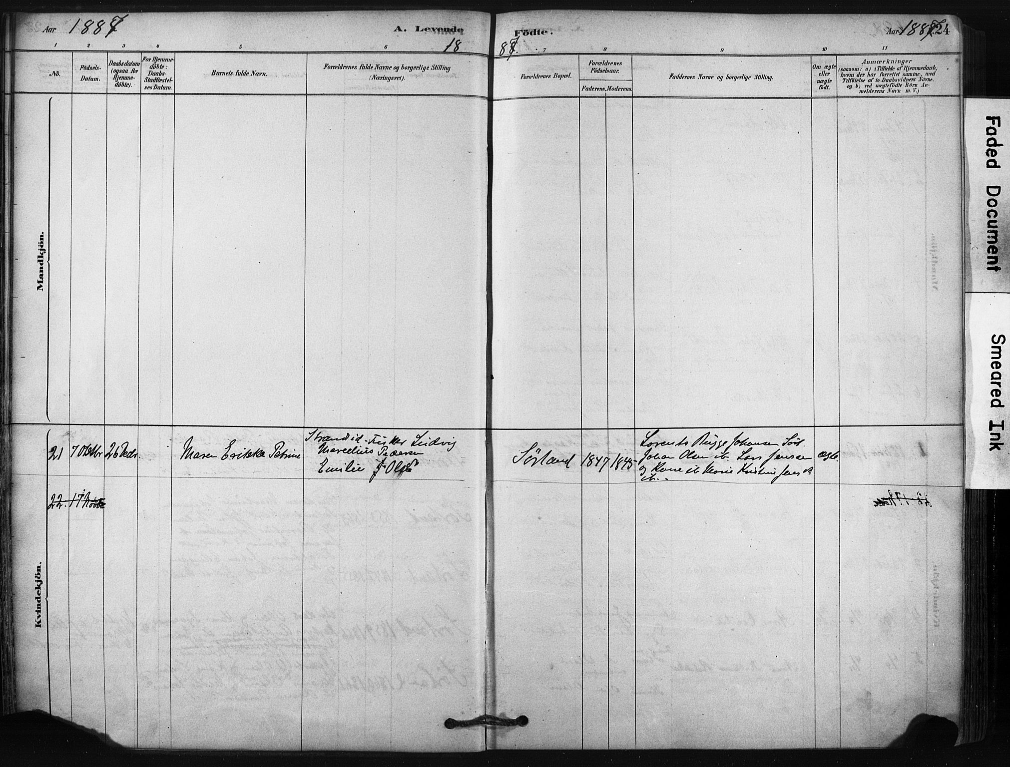 Ministerialprotokoller, klokkerbøker og fødselsregistre - Nordland, SAT/A-1459/807/L0122: Parish register (official) no. 807A05, 1880-1902, p. 24