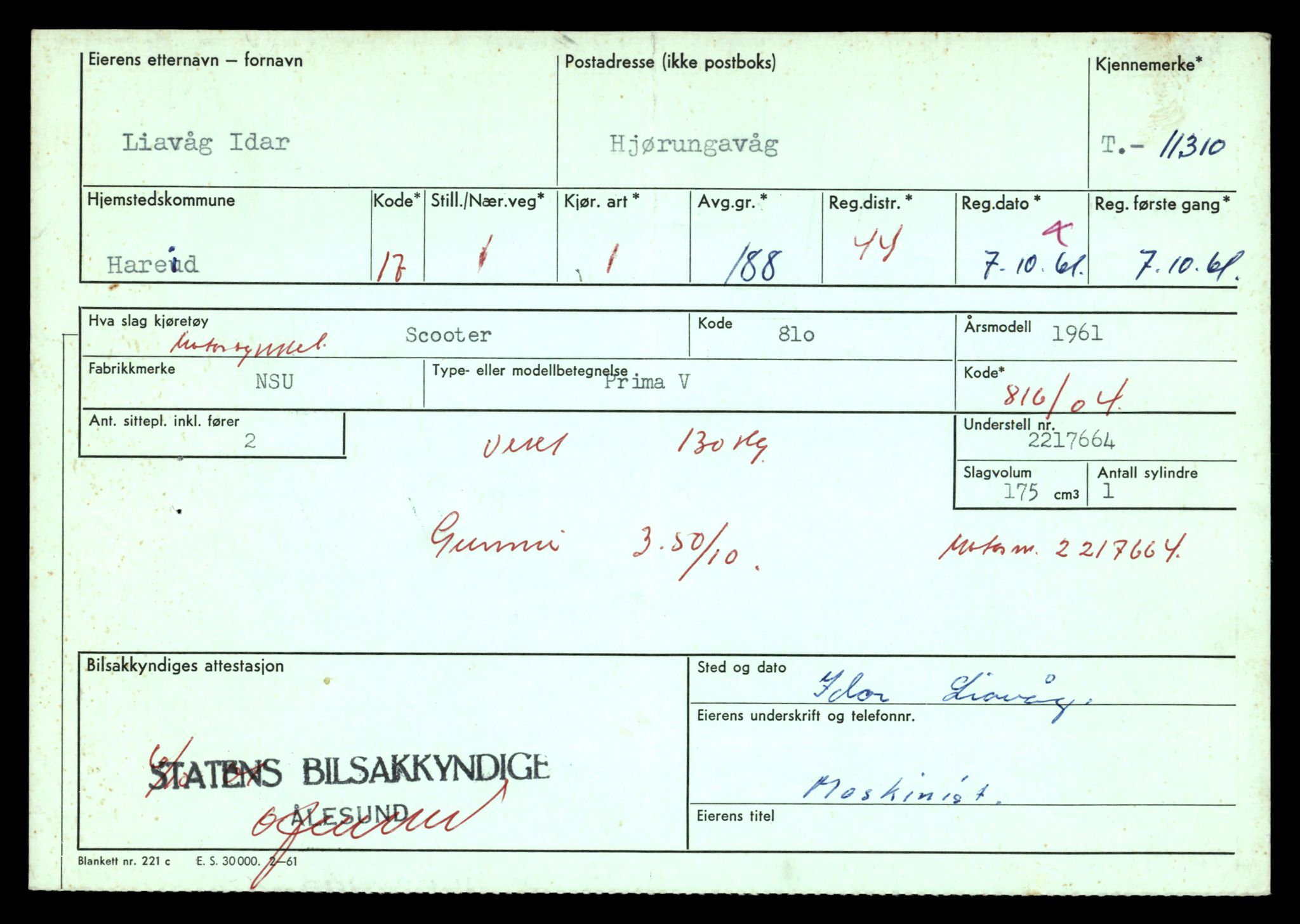 Møre og Romsdal vegkontor - Ålesund trafikkstasjon, AV/SAT-A-4099/F/Fe/L0028: Registreringskort for kjøretøy T 11290 - T 11429, 1927-1998, p. 501
