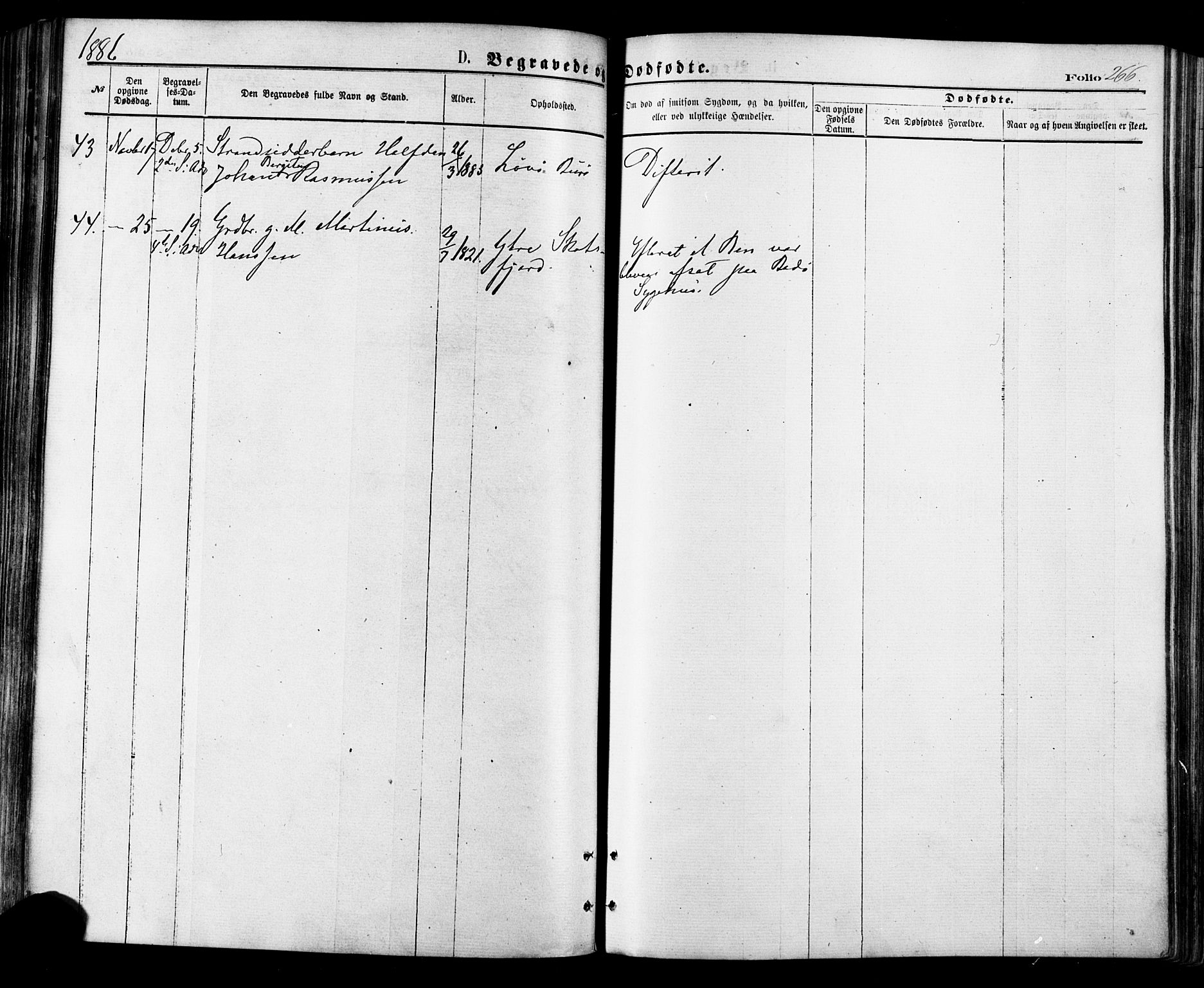 Ministerialprotokoller, klokkerbøker og fødselsregistre - Nordland, AV/SAT-A-1459/855/L0802: Parish register (official) no. 855A10, 1875-1886, p. 266