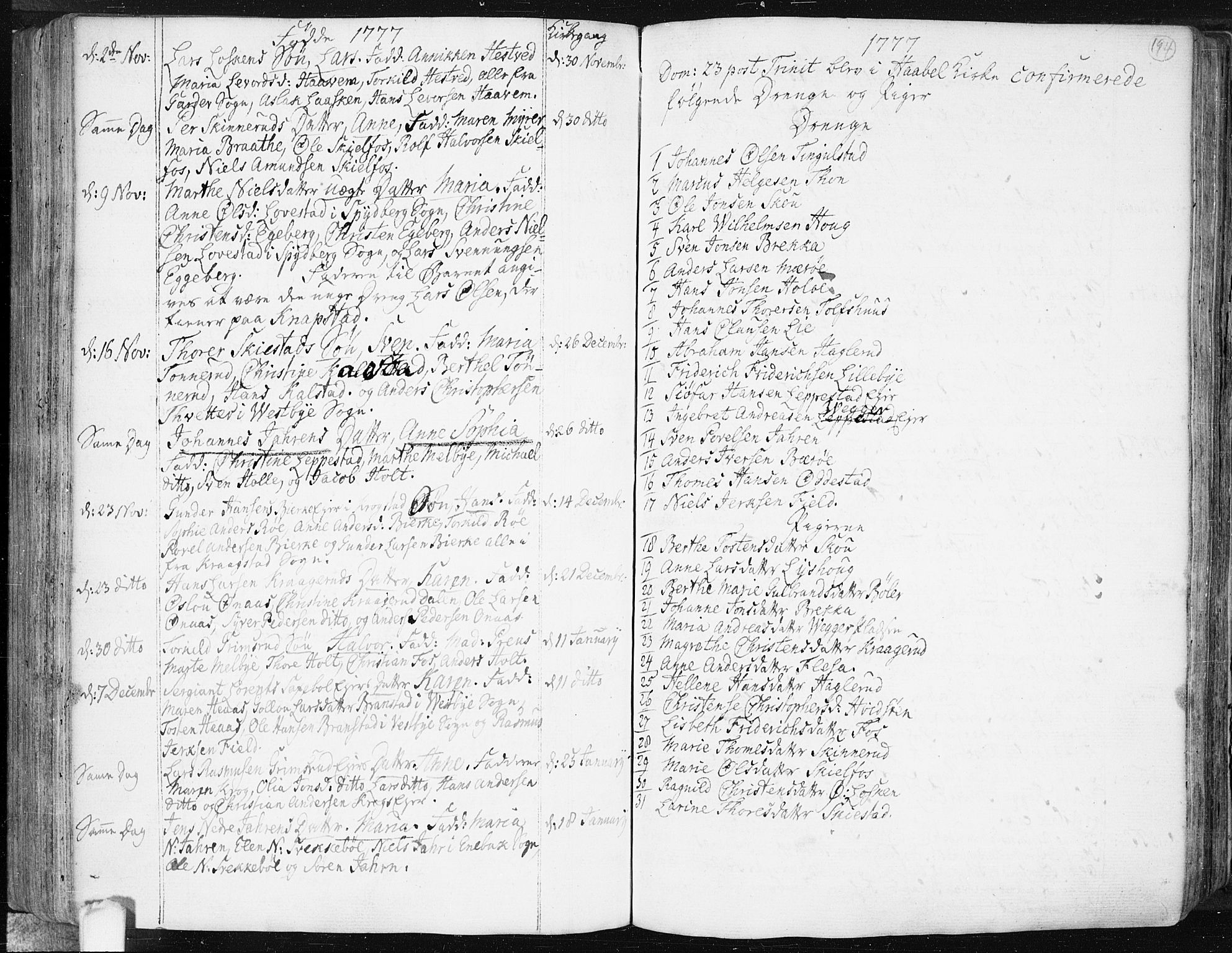 Hobøl prestekontor Kirkebøker, AV/SAO-A-2002/F/Fa/L0001: Parish register (official) no. I 1, 1733-1814, p. 194