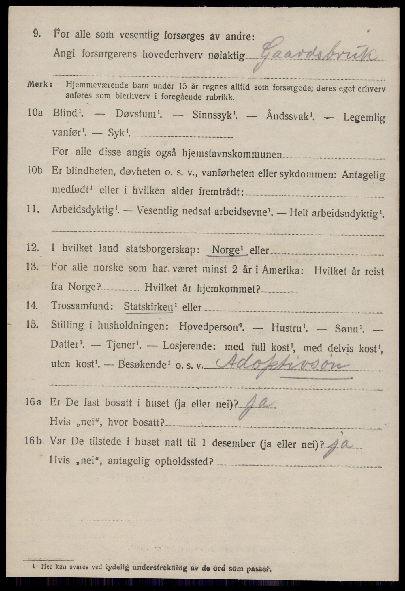 SAT, 1920 census for Borgund, 1920, p. 11257