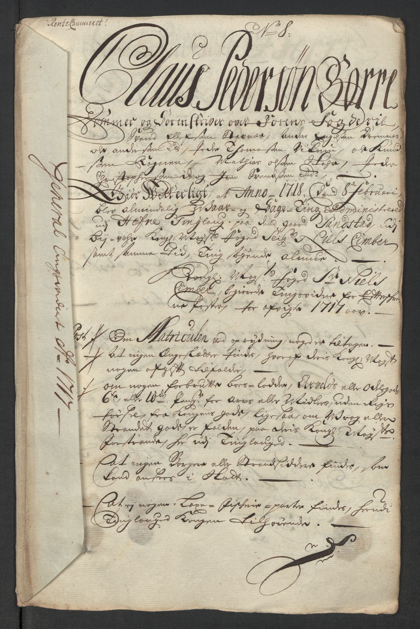 Rentekammeret inntil 1814, Reviderte regnskaper, Fogderegnskap, AV/RA-EA-4092/R57/L3865: Fogderegnskap Fosen, 1717, p. 102