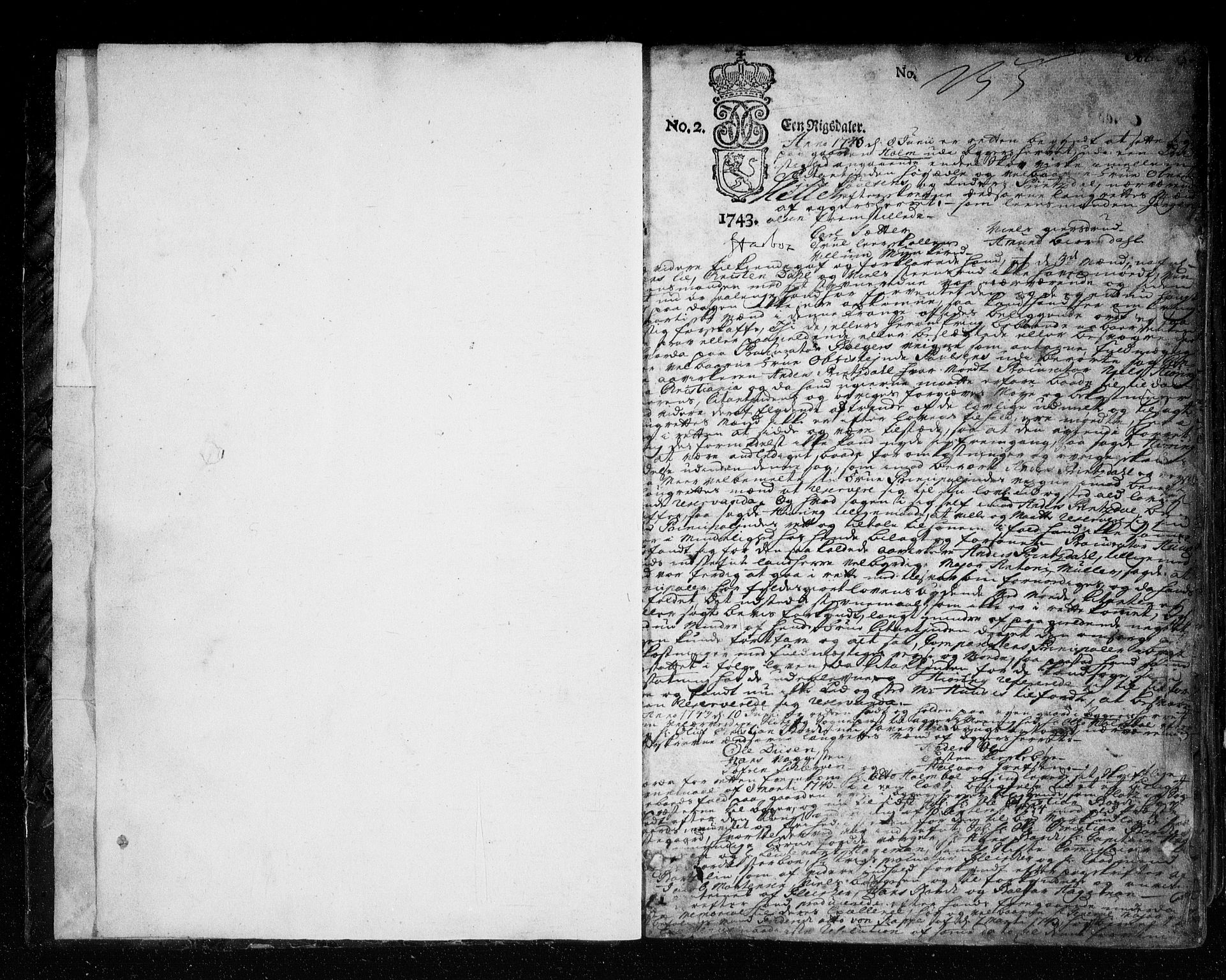 Aker sorenskriveri, SAO/A-10895/F/Fb/L0039: Tingbok, 1743-1748, p. 0b-1a