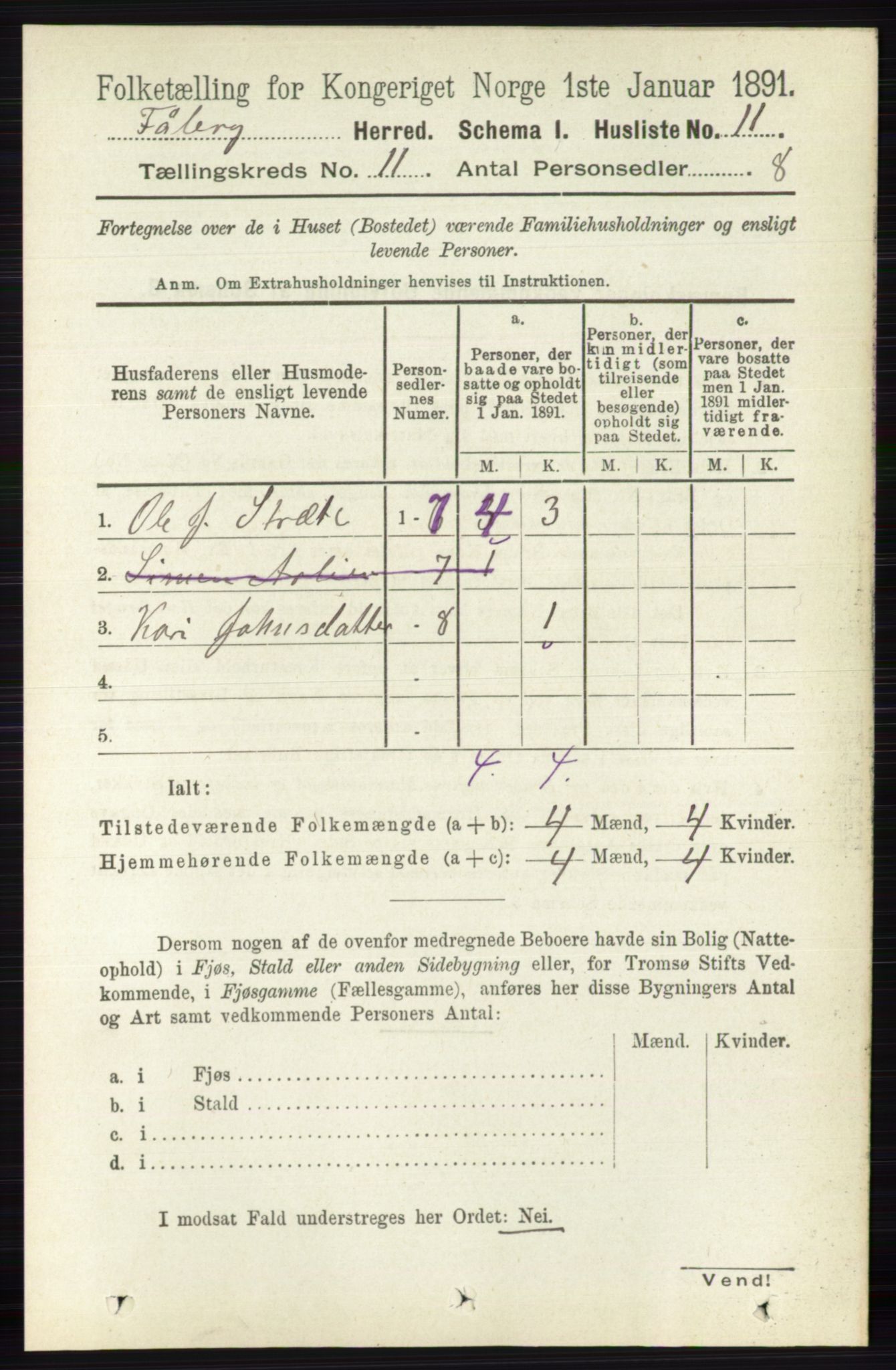 RA, 1891 census for 0524 Fåberg, 1891, p. 4459