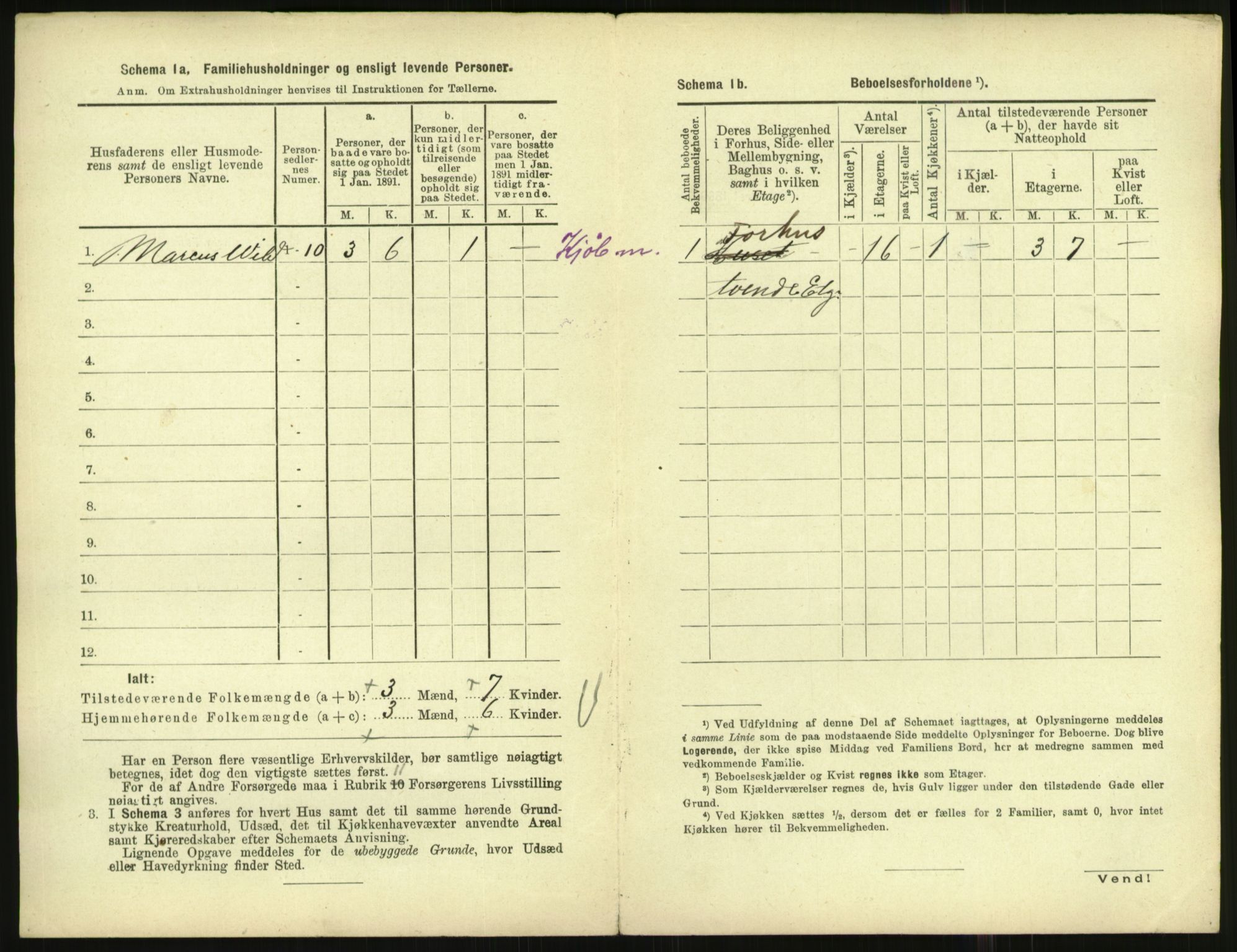 RA, 1891 census for 1001 Kristiansand, 1891, p. 2103