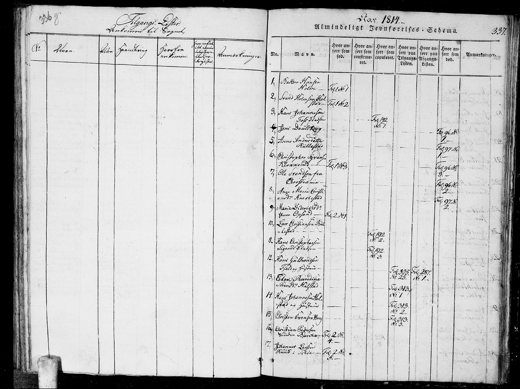 Kråkstad prestekontor Kirkebøker, SAO/A-10125a/G/Ga/L0001: Parish register (copy) no. I 1, 1813-1824, p. 337