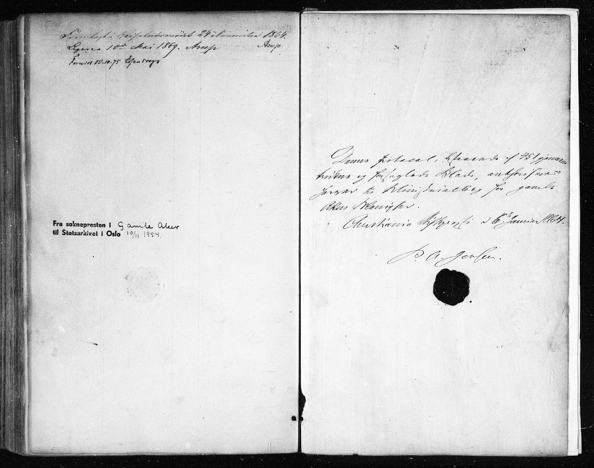 Gamle Aker prestekontor Kirkebøker, AV/SAO-A-10617a/F/L0002: Parish register (official) no. 2, 1864-1872