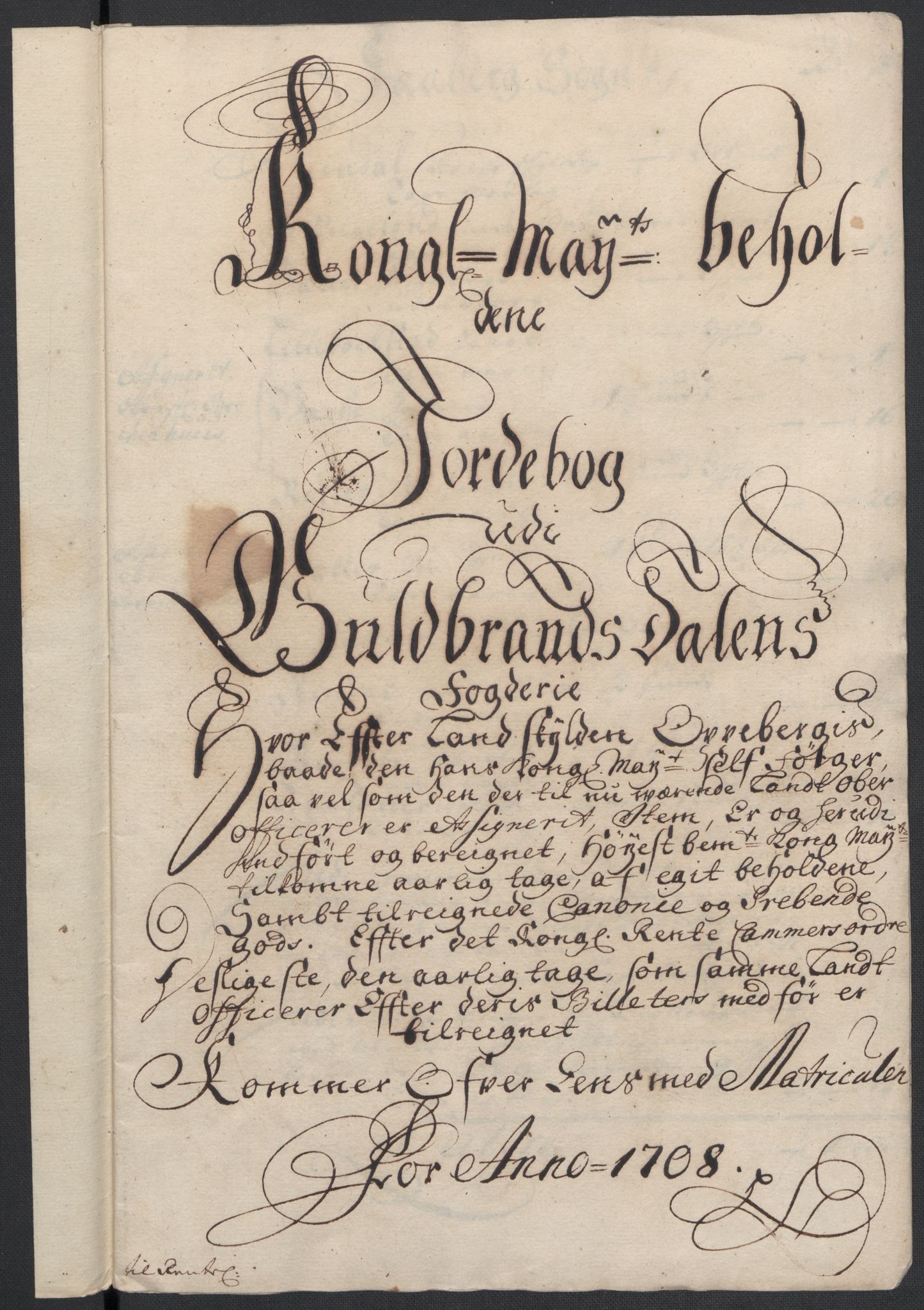 Rentekammeret inntil 1814, Reviderte regnskaper, Fogderegnskap, RA/EA-4092/R17/L1179: Fogderegnskap Gudbrandsdal, 1708-1710, p. 21