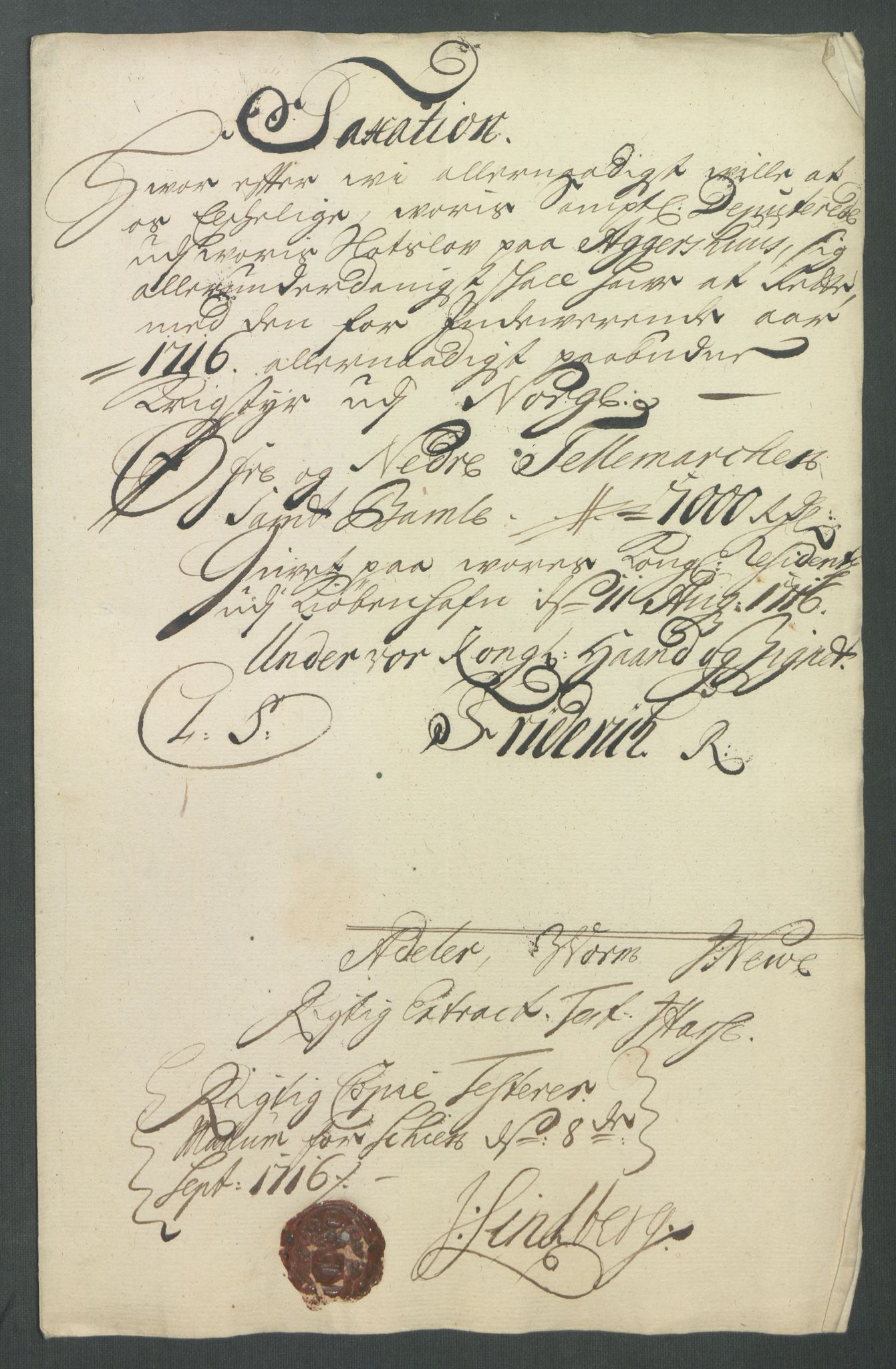 Rentekammeret inntil 1814, Reviderte regnskaper, Fogderegnskap, RA/EA-4092/R36/L2128: Fogderegnskap Øvre og Nedre Telemark og Bamble, 1716, p. 97