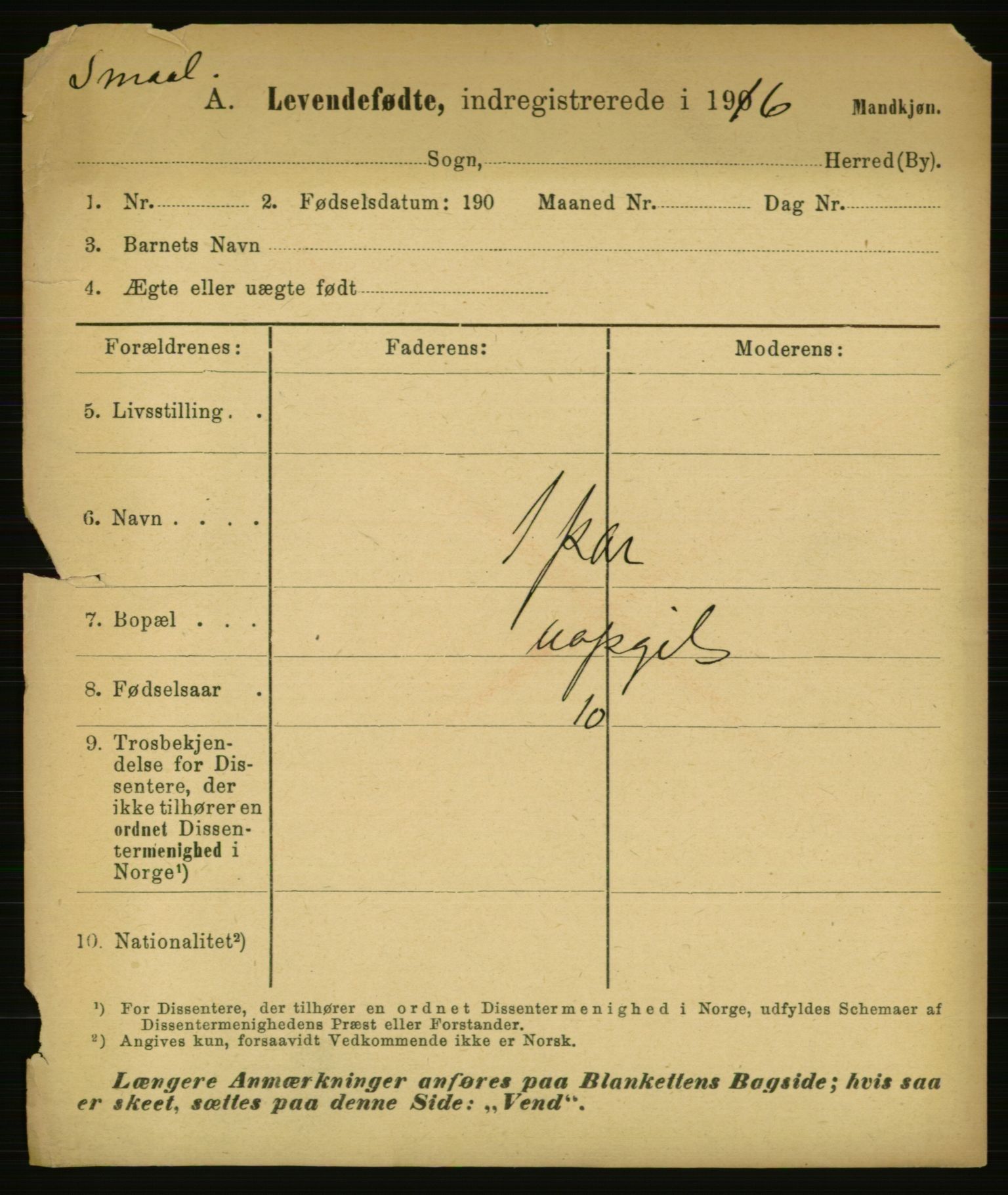 Statistisk sentralbyrå, Sosiodemografiske emner, Befolkning, AV/RA-S-2228/E/L0014: Fødte, gifte, døde dissentere., 1916, p. 1713