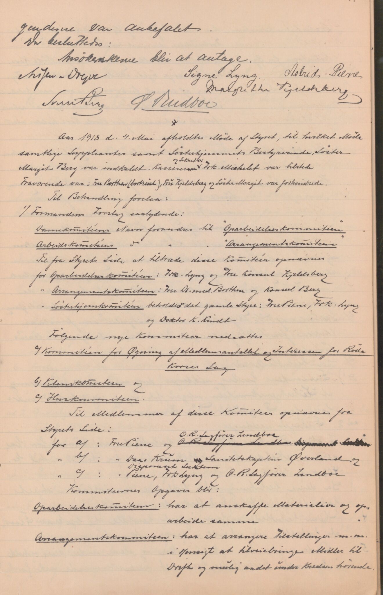 Trondheim Røde Kors, TRKO/PA-1204/A/Aa/L0001: Møtebok, 1917-1929, p. 13