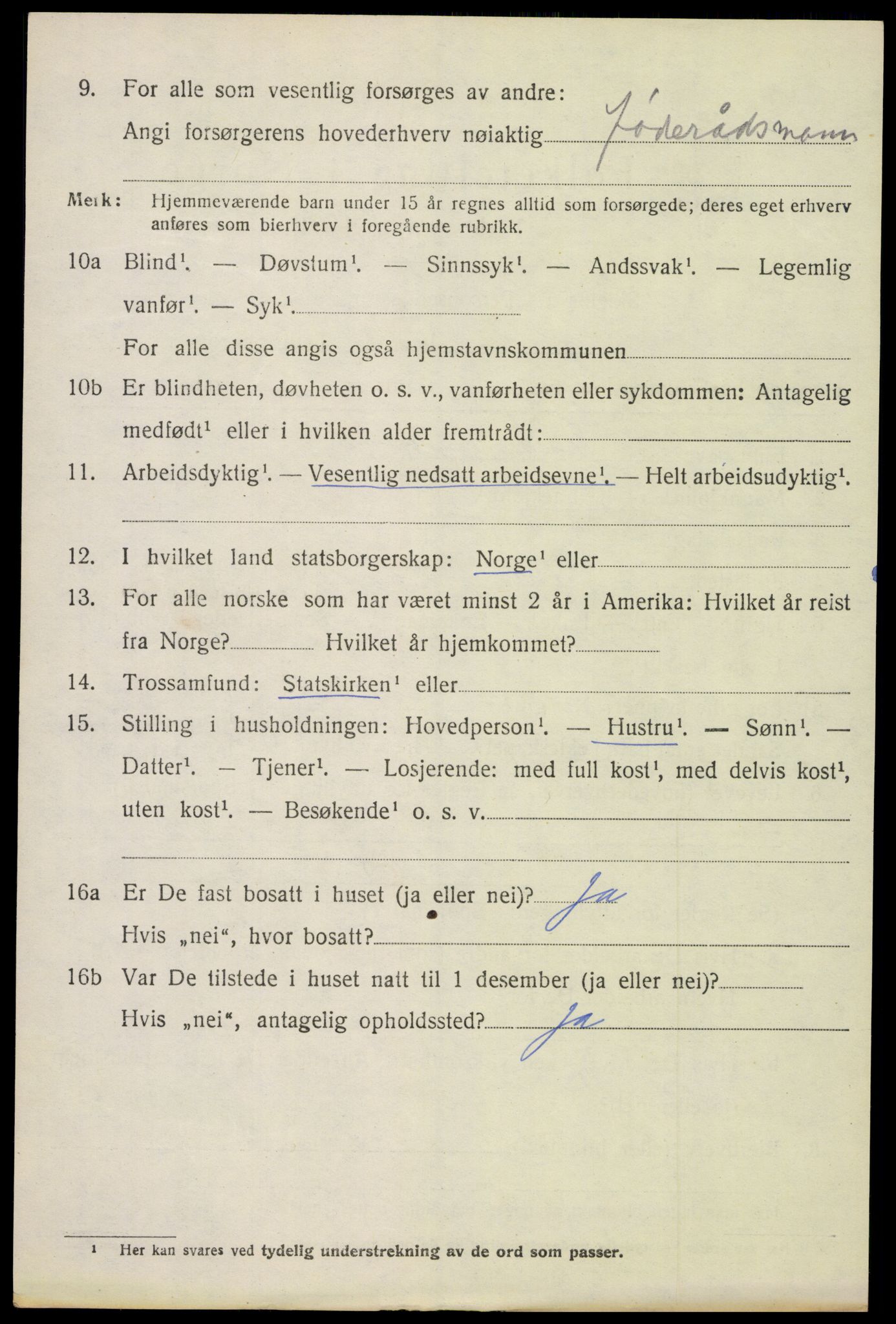 SAH, 1920 census for Vang (Hedmark), 1920, p. 7622