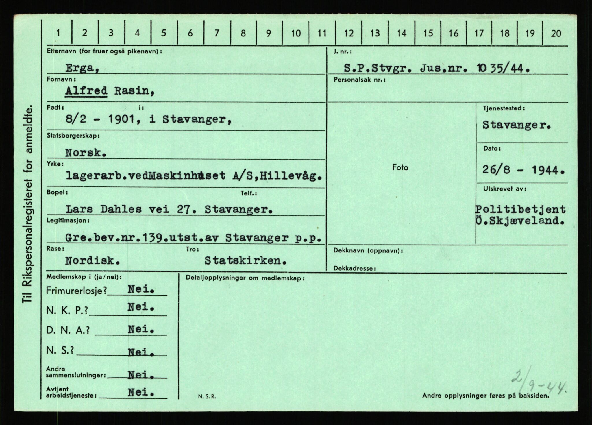 Statspolitiet - Hovedkontoret / Osloavdelingen, AV/RA-S-1329/C/Ca/L0004: Eid - funn av gjenstander	, 1943-1945, p. 1452