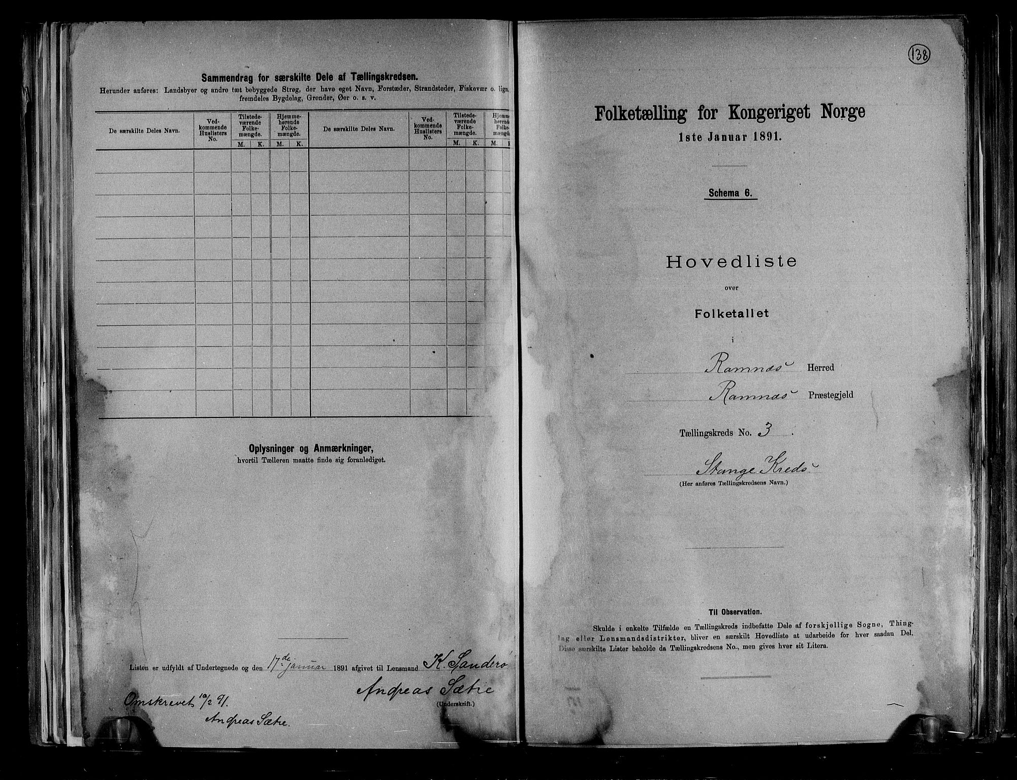 RA, 1891 census for 0718 Ramnes, 1891, p. 12