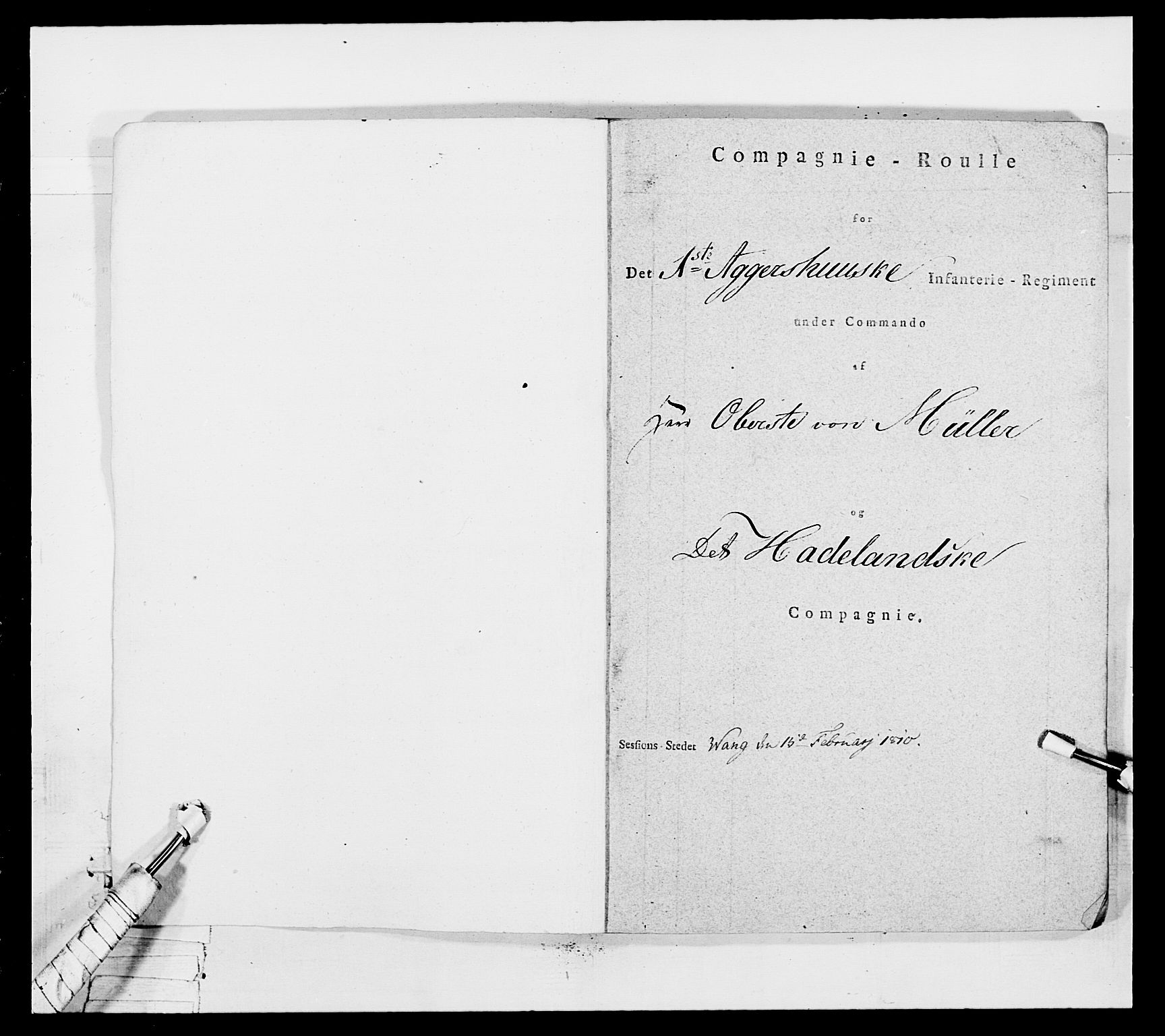 Generalitets- og kommissariatskollegiet, Det kongelige norske kommissariatskollegium, AV/RA-EA-5420/E/Eh/L0042: 1. Akershusiske nasjonale infanteriregiment, 1810, p. 155