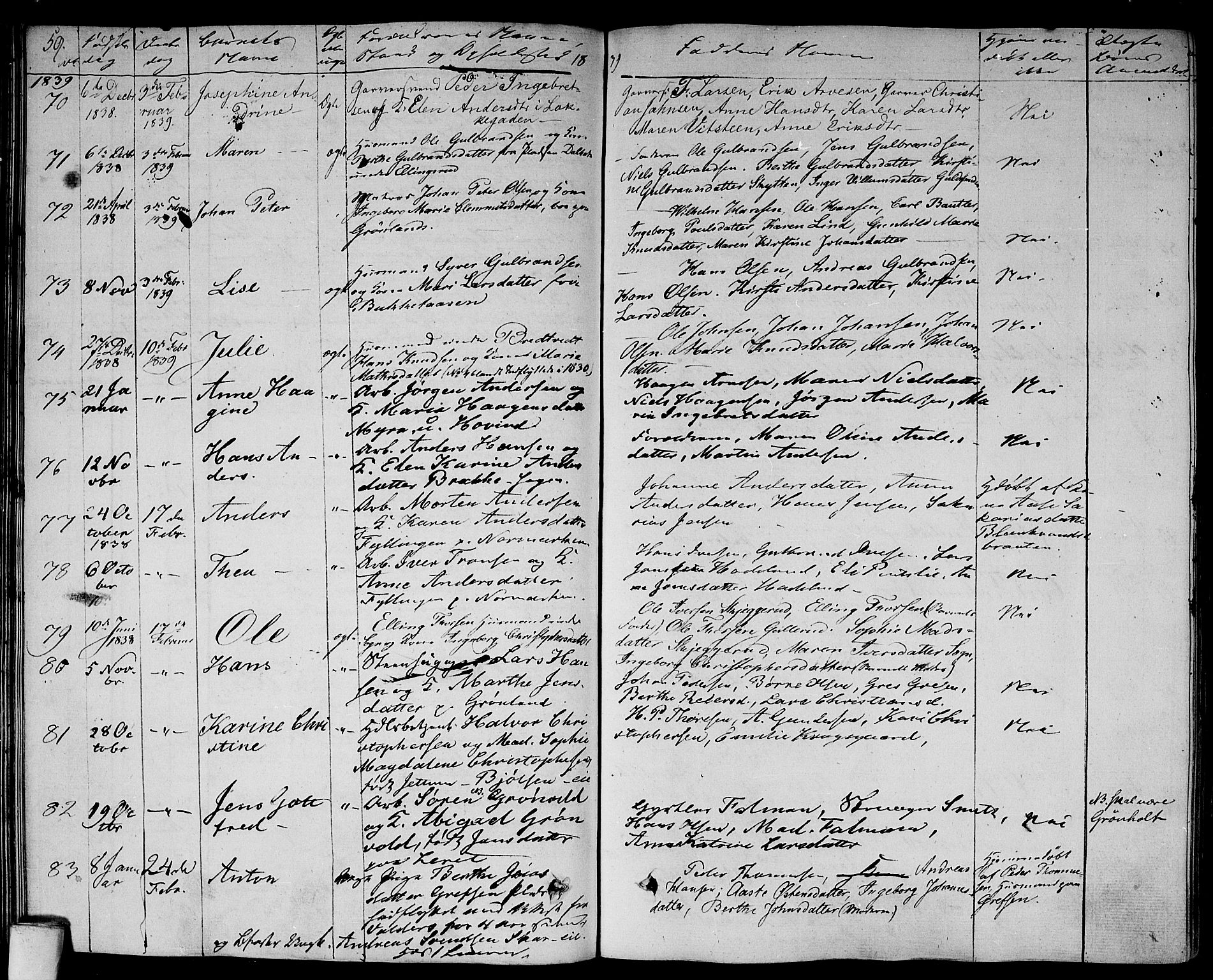 Aker prestekontor kirkebøker, AV/SAO-A-10861/F/L0016: Parish register (official) no. 16, 1827-1841, p. 59