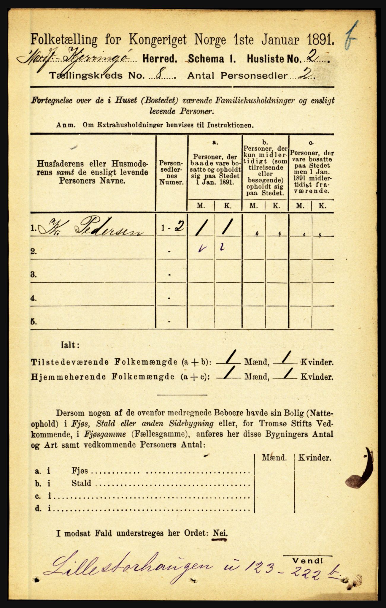 RA, 1891 census for 1846 Nordfold-Kjerringøy, 1891, p. 1917