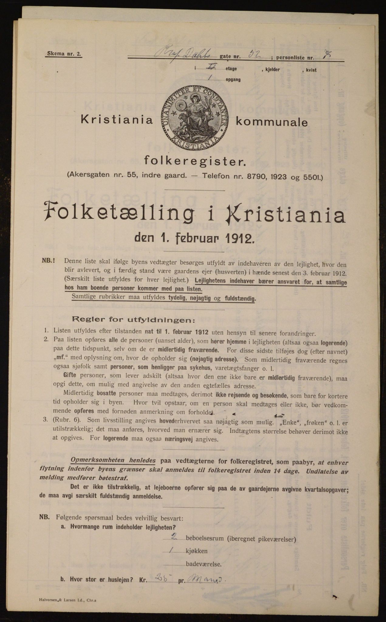 OBA, Municipal Census 1912 for Kristiania, 1912, p. 82063