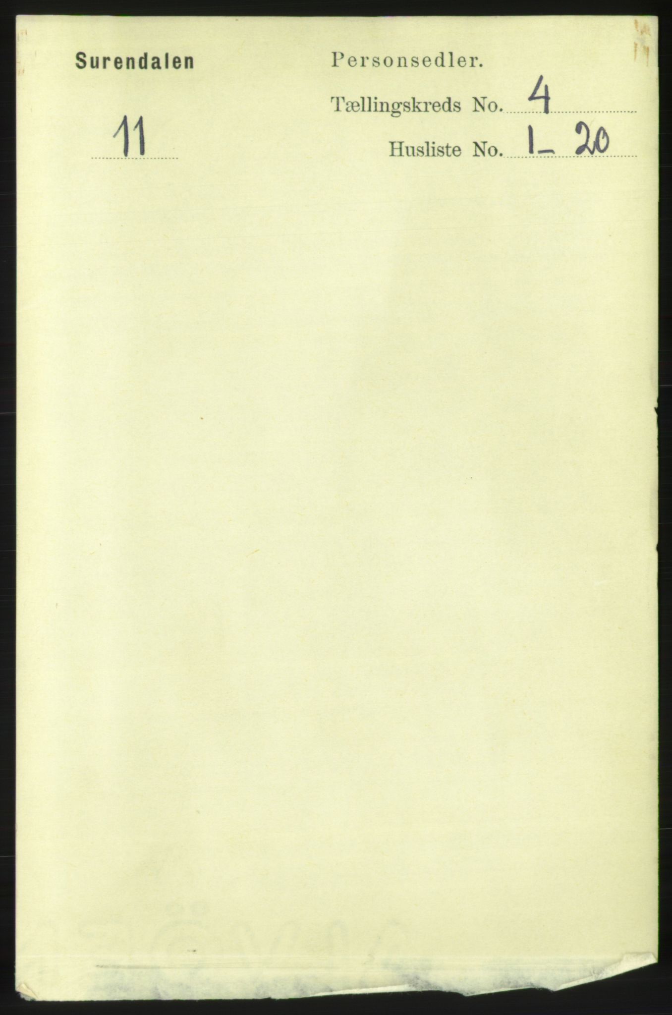 RA, 1891 census for 1566 Surnadal, 1891, p. 1062