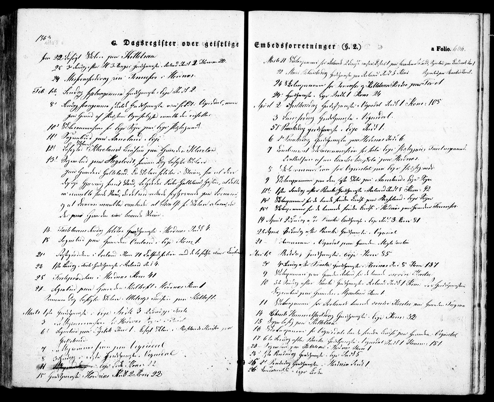Evje sokneprestkontor, SAK/1111-0008/F/Fa/Faa/L0005: Parish register (official) no. A 5, 1843-1865, p. 606