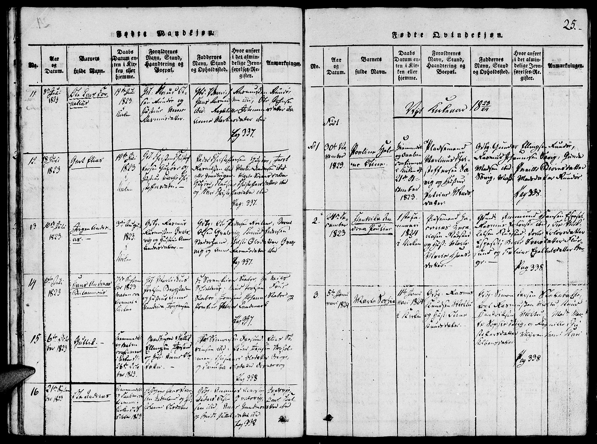 Ministerialprotokoller, klokkerbøker og fødselsregistre - Møre og Romsdal, AV/SAT-A-1454/507/L0069: Parish register (official) no. 507A04, 1816-1841, p. 25