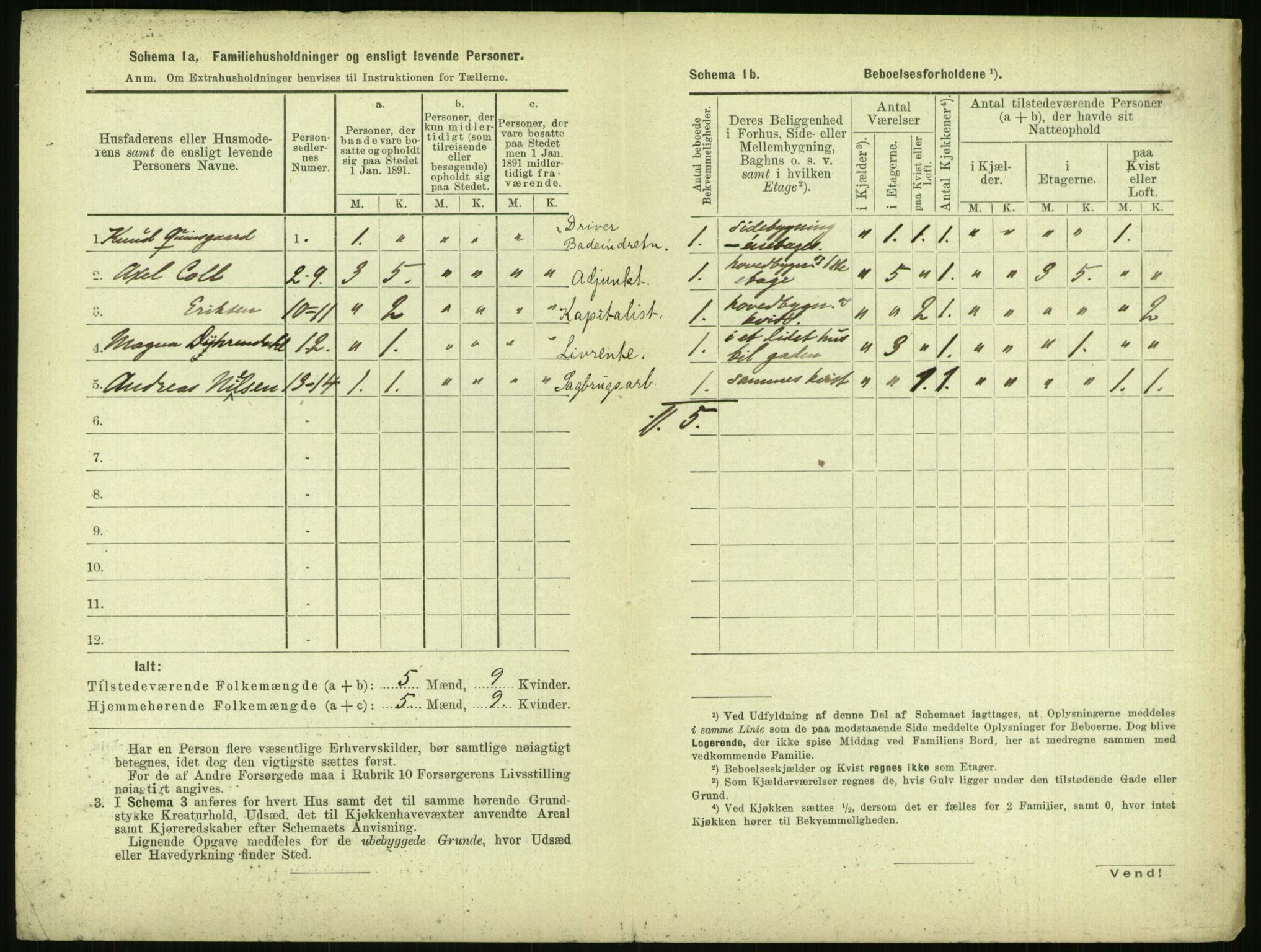 RA, 1891 census for 0806 Skien, 1891, p. 153