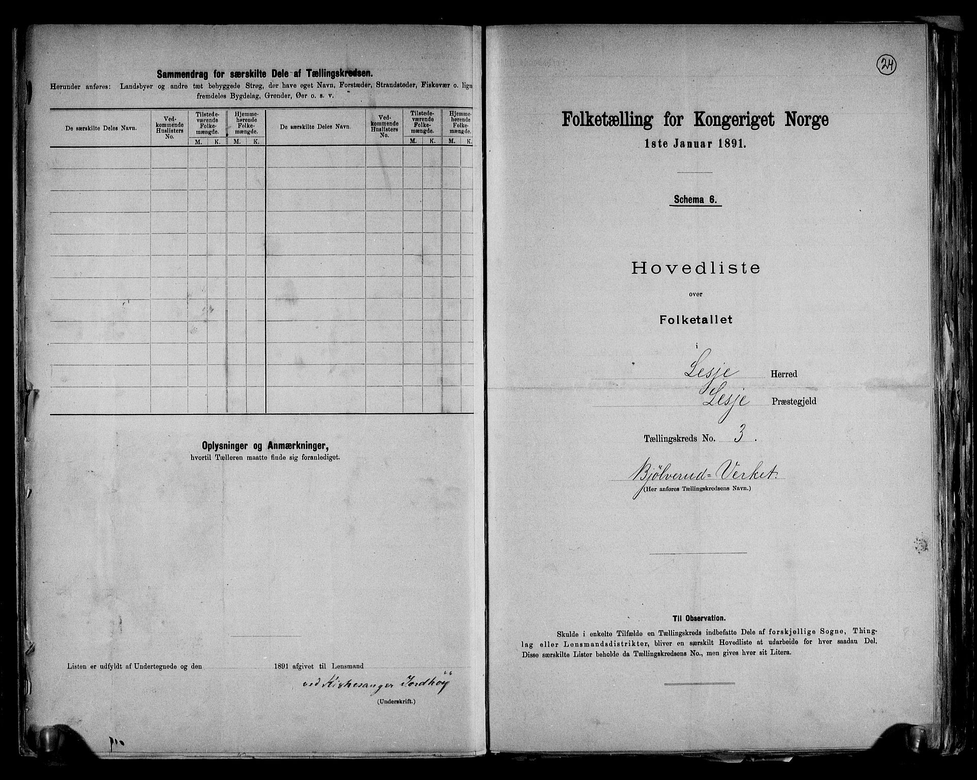 RA, 1891 census for 0512 Lesja, 1891, p. 9