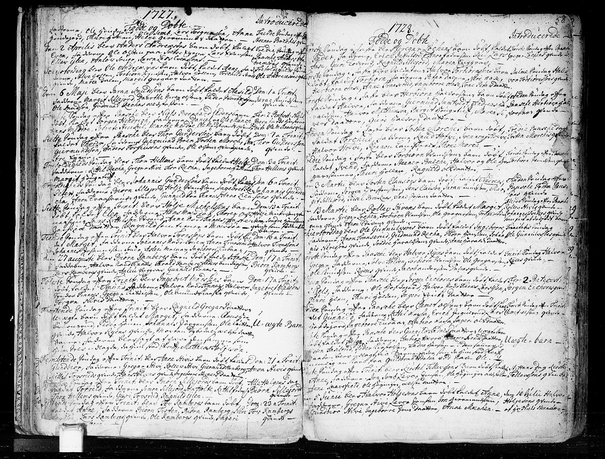 Heddal kirkebøker, SAKO/A-268/F/Fa/L0003: Parish register (official) no. I 3, 1723-1783, p. 58