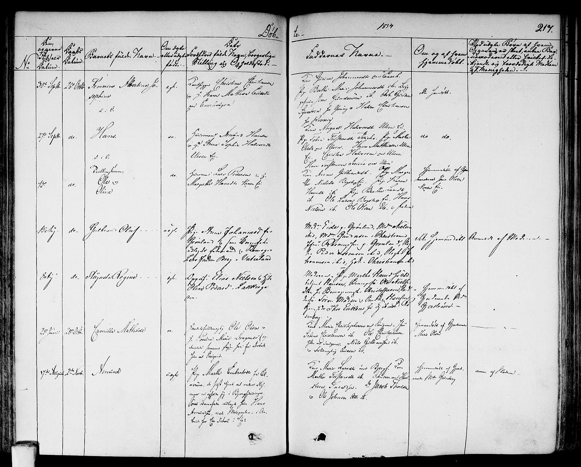 Aker prestekontor kirkebøker, AV/SAO-A-10861/F/L0013: Parish register (official) no. 13, 1828-1837, p. 217