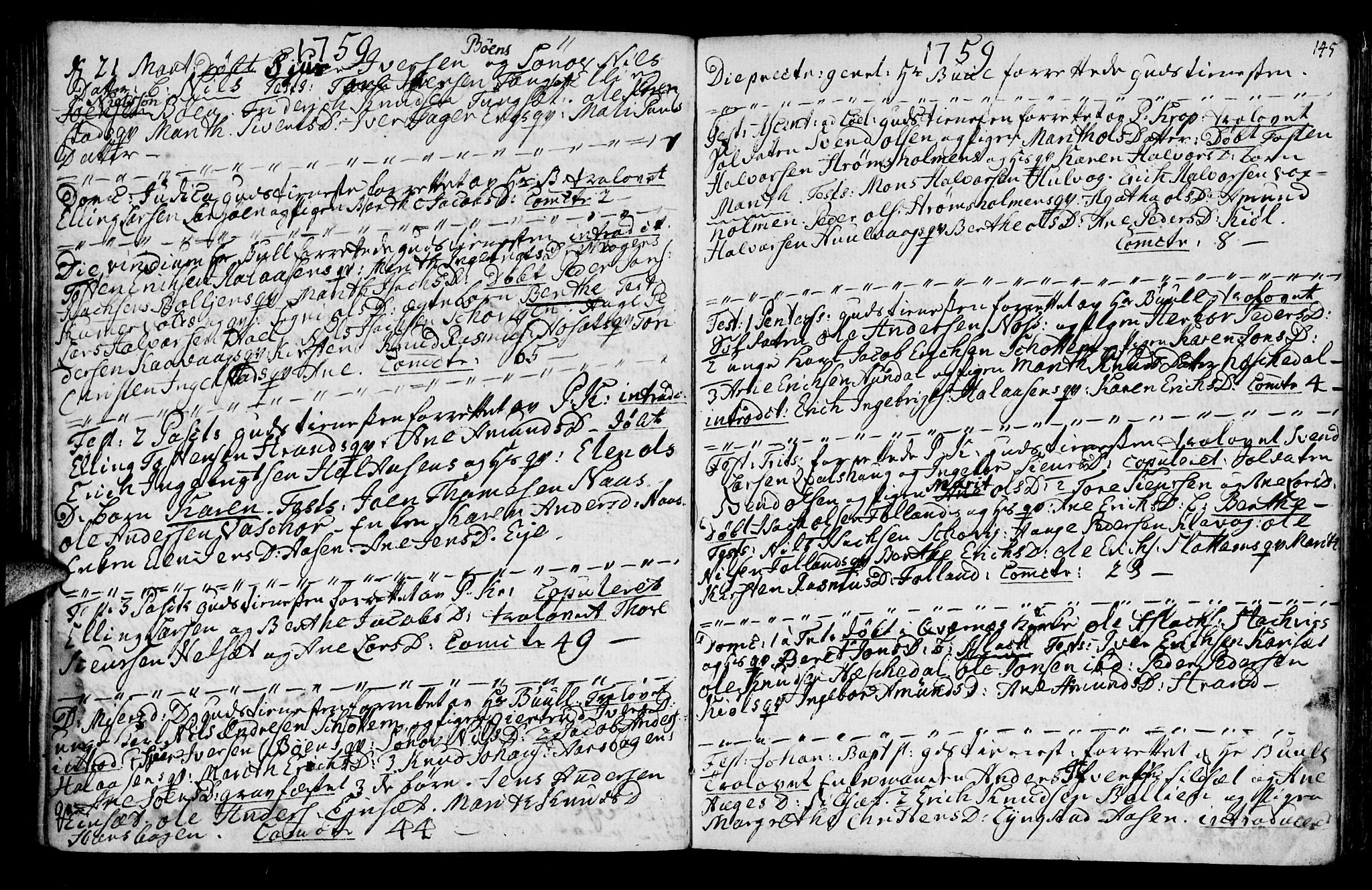 Ministerialprotokoller, klokkerbøker og fødselsregistre - Møre og Romsdal, AV/SAT-A-1454/570/L0828: Parish register (official) no. 570A02, 1750-1789, p. 144-145