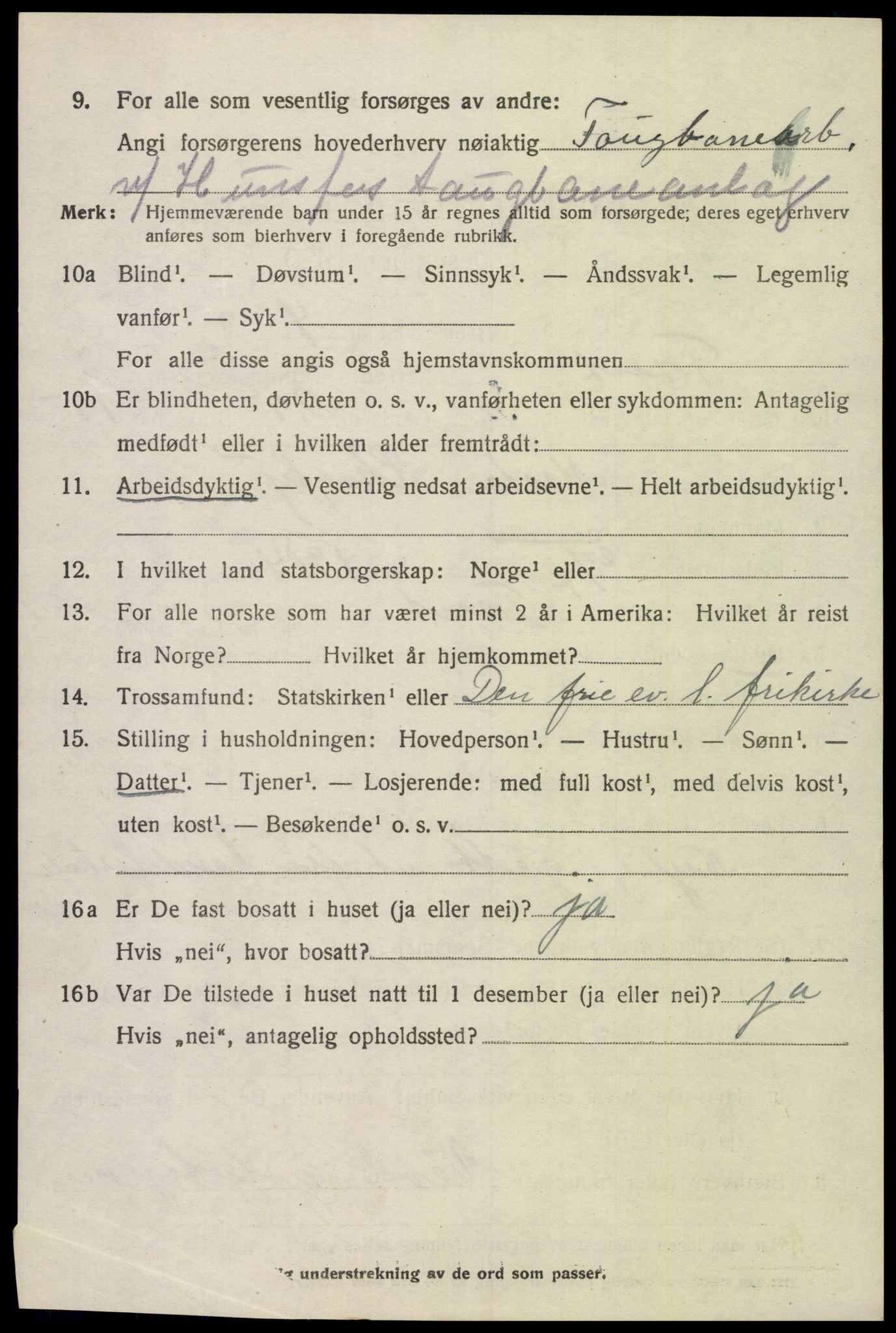 SAK, 1920 census for Tveit, 1920, p. 3863