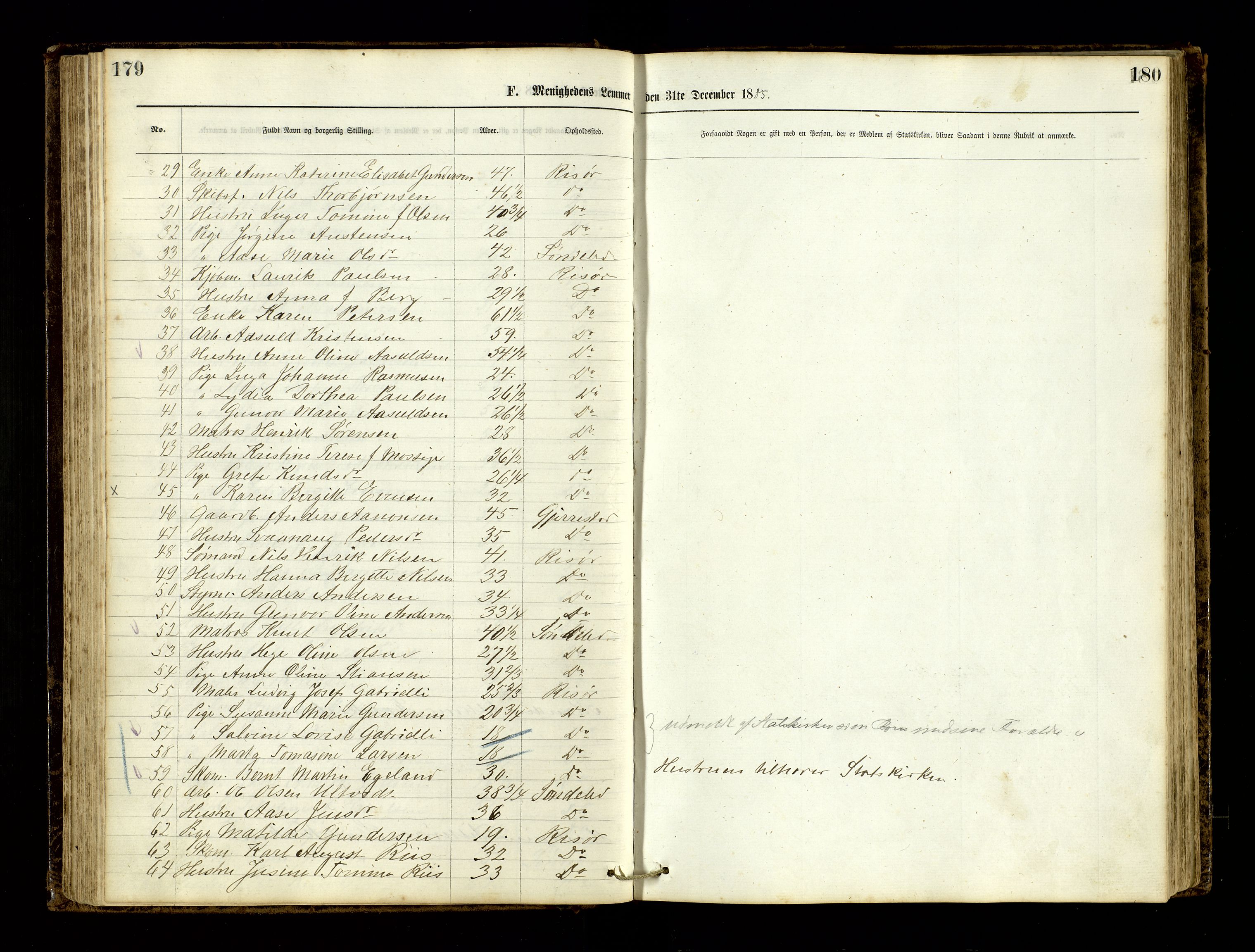 Den evangelisk-lutherske frimenighet, Risør, AV/SAK-1292-0007/F/Fa/L0001: Dissenter register no. F 17, 1877-1892, p. 179-180