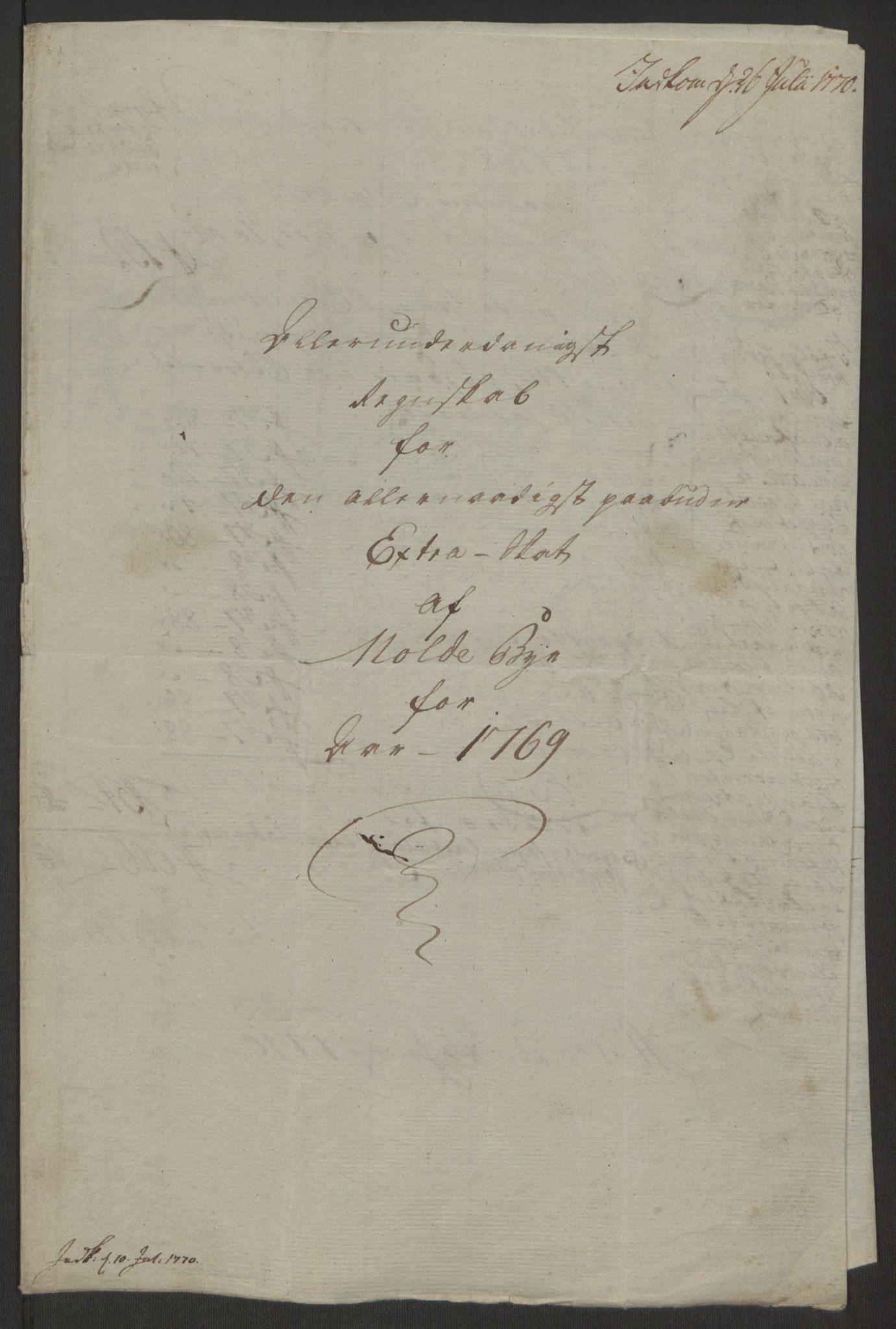 Rentekammeret inntil 1814, Reviderte regnskaper, Byregnskaper, RA/EA-4066/R/Rq/L0487/0004: [Q1] Kontribusjonsregnskap / Ekstraskatt, 1762-1772, p. 169