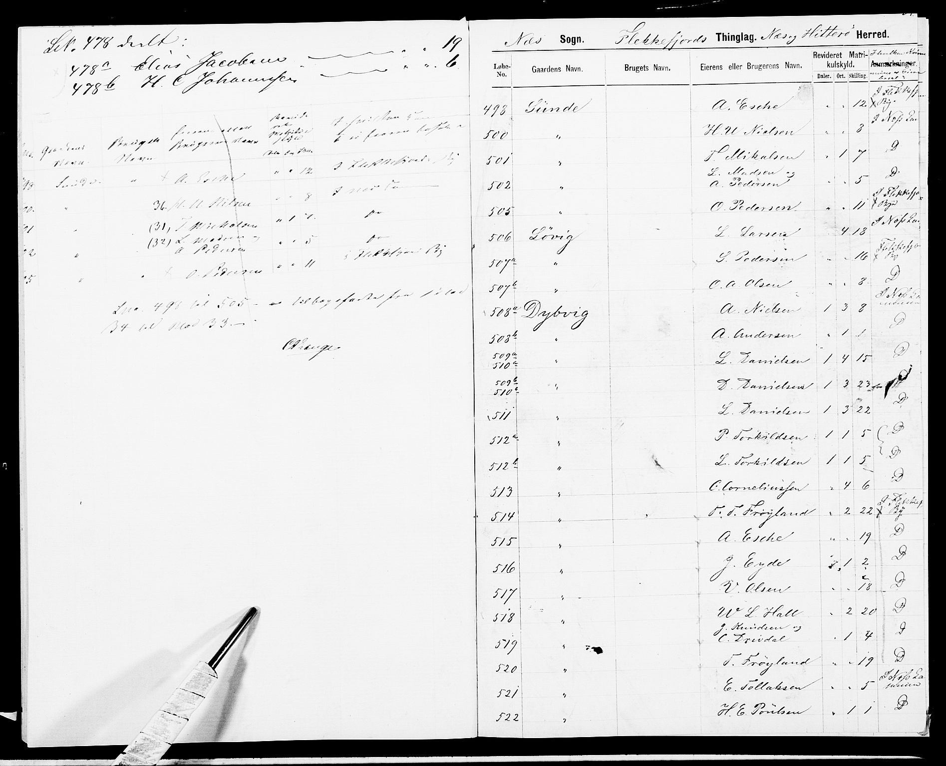 SAK, 1875 census for 1042L Flekkefjord/Nes og Hidra, 1875, p. 38