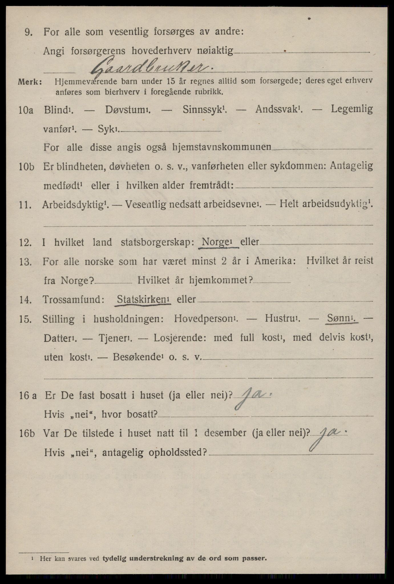 SAT, 1920 census for Brattvær, 1920, p. 795