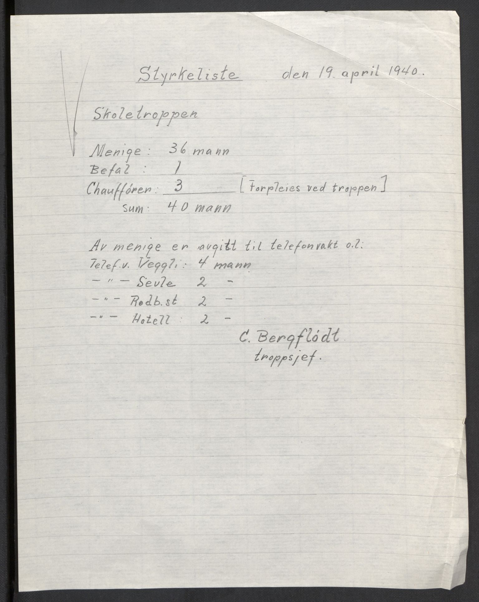 Forsvaret, Forsvarets krigshistoriske avdeling, AV/RA-RAFA-2017/Y/Yb/L0108: II-C-11-466-499  -  4. Divisjon., 1940, p. 4