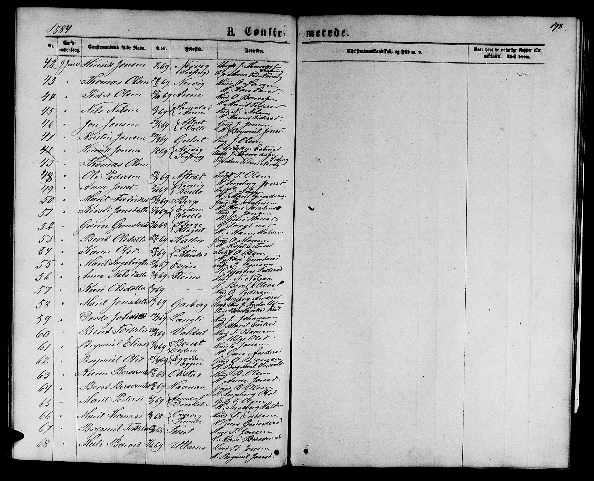 Ministerialprotokoller, klokkerbøker og fødselsregistre - Sør-Trøndelag, SAT/A-1456/695/L1156: Parish register (copy) no. 695C07, 1869-1888, p. 198