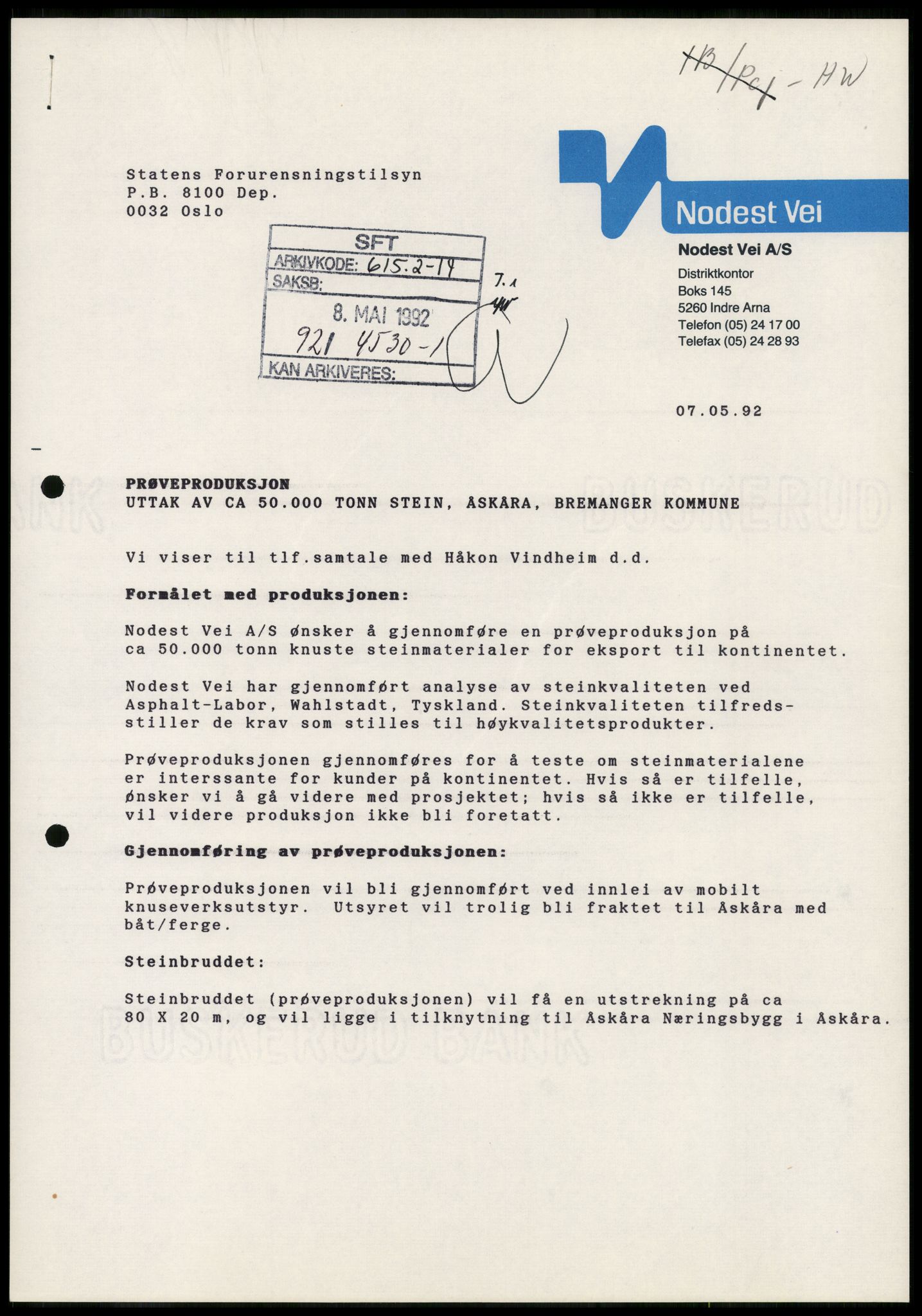 Statens forurensningstilsyn, hovedkontoret, AV/RA-S-4136/1/D/Da/L1368: Kommunalt avløpsvann, slam og avfall, vannforsyning, analyse, akvakultur og produktkontroll, 1983-1993, p. 143