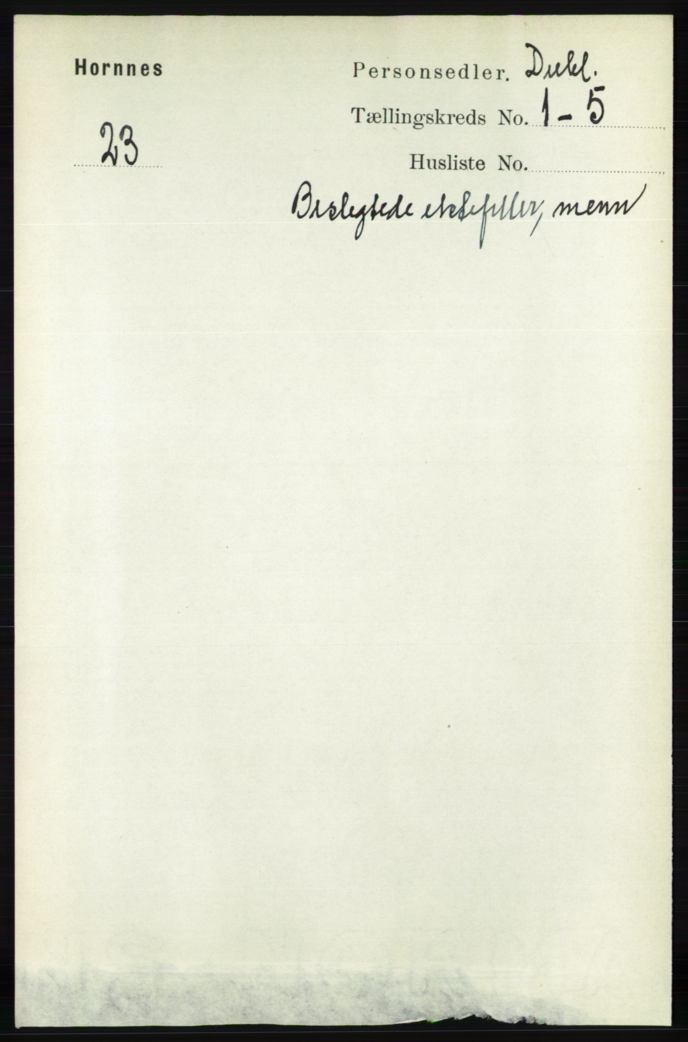 RA, Census 1891 for Nedenes amt: Gjenparter av personsedler for beslektede ektefeller, menn, 1891, p. 959