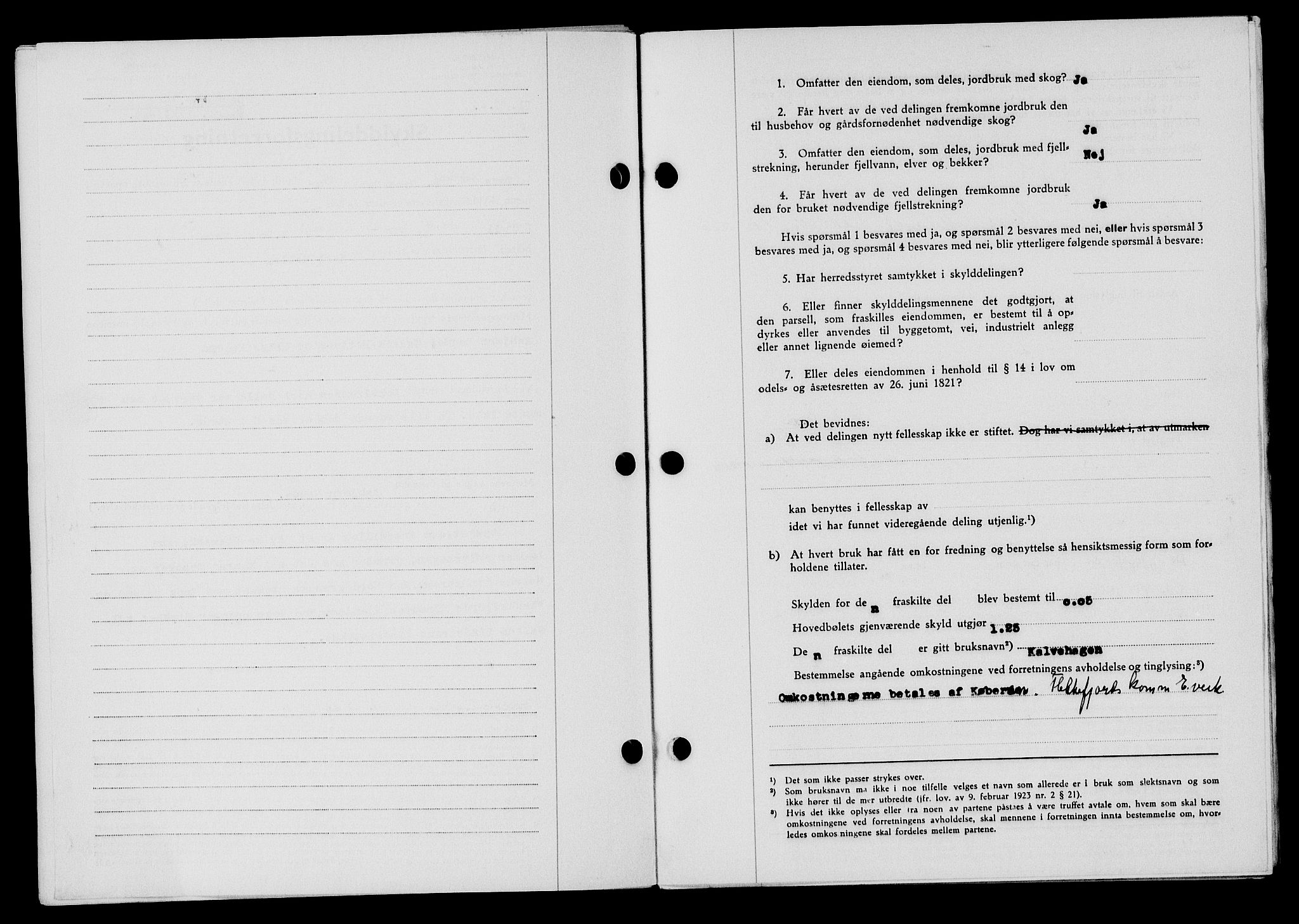Flekkefjord sorenskriveri, SAK/1221-0001/G/Gb/Gba/L0060: Mortgage book no. A-8, 1945-1946, Diary no: : 546/1945