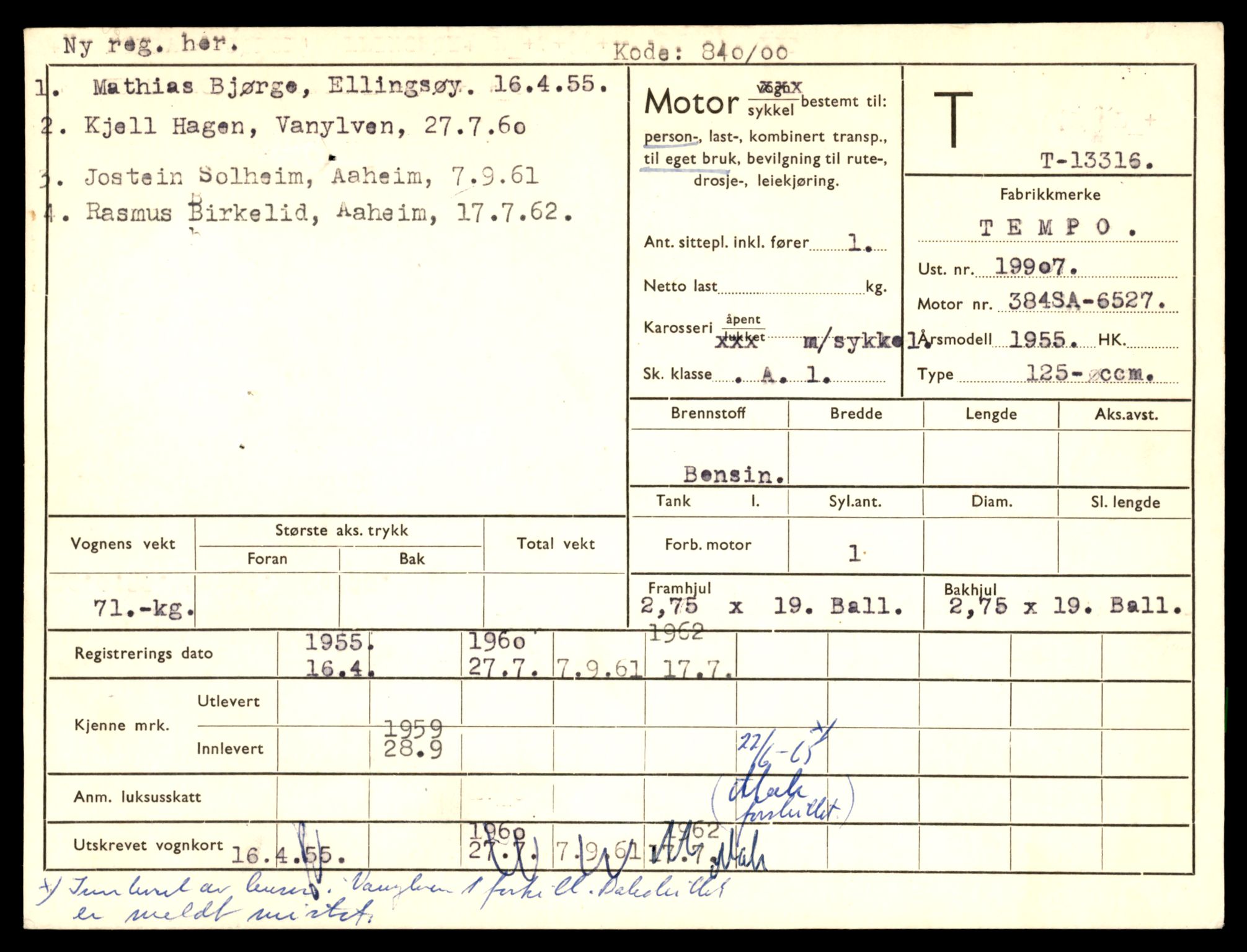 Møre og Romsdal vegkontor - Ålesund trafikkstasjon, AV/SAT-A-4099/F/Fe/L0038: Registreringskort for kjøretøy T 13180 - T 13360, 1927-1998, p. 2281