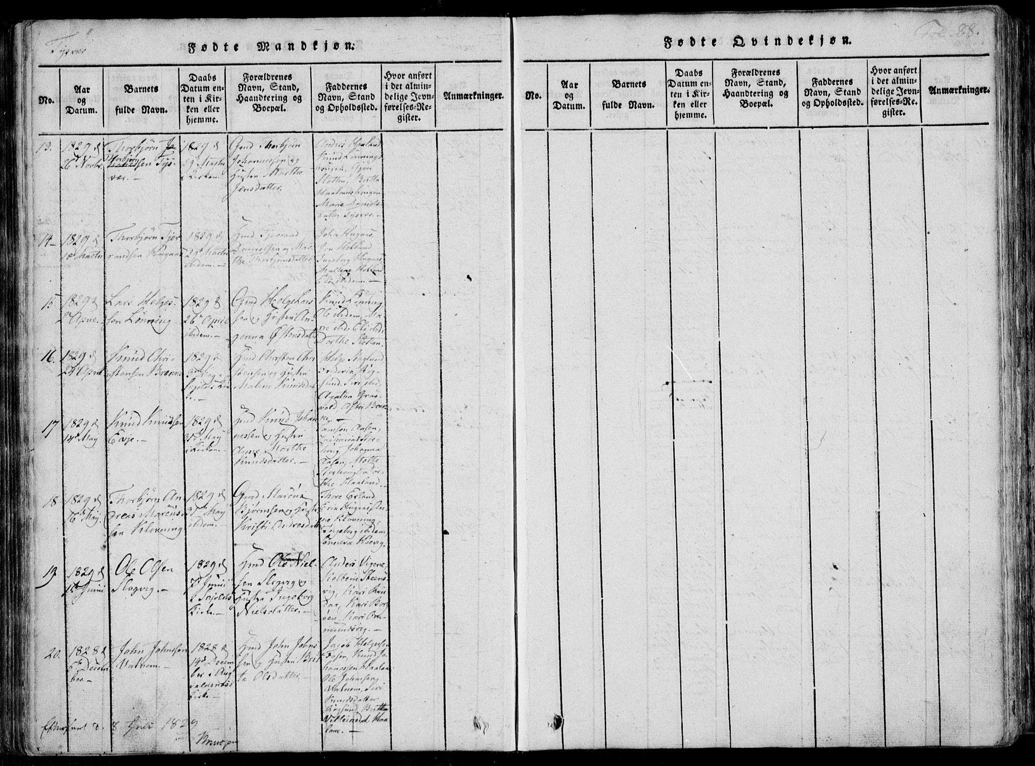 Skjold sokneprestkontor, AV/SAST-A-101847/H/Ha/Haa/L0004: Parish register (official) no. A 4 /1, 1815-1830, p. 88