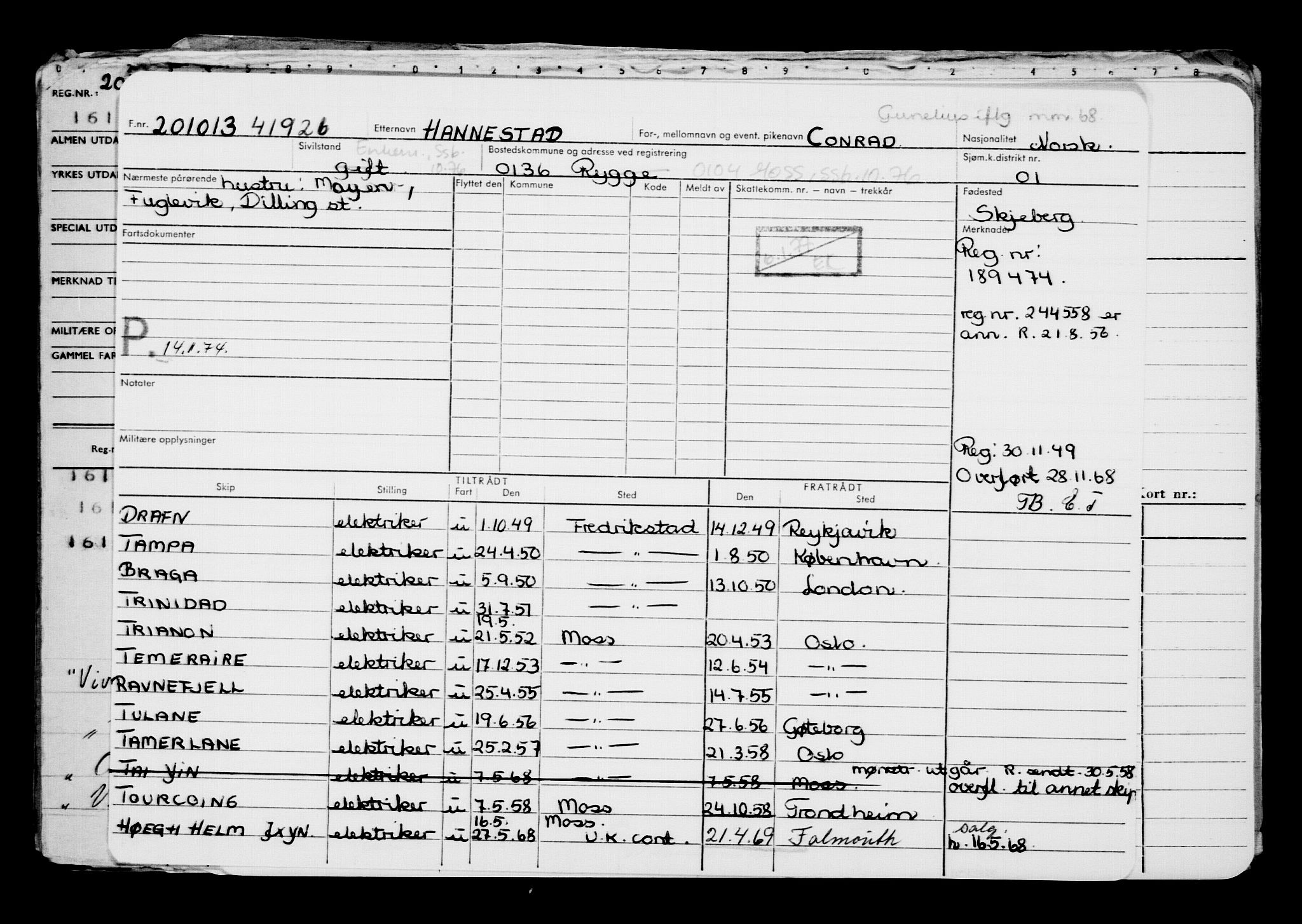 Direktoratet for sjømenn, AV/RA-S-3545/G/Gb/L0116: Hovedkort, 1913, p. 145