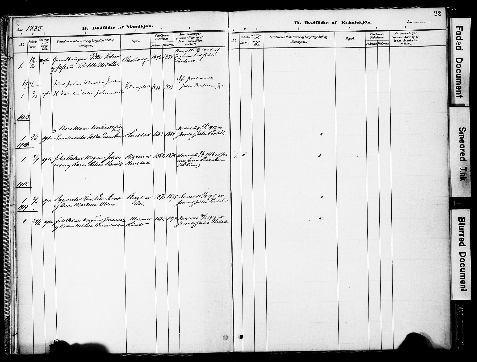 Spydeberg prestekontor Kirkebøker, SAO/A-10924/F/Fc/L0001: Parish register (official) no. III 1, 1886-1907, p. 22