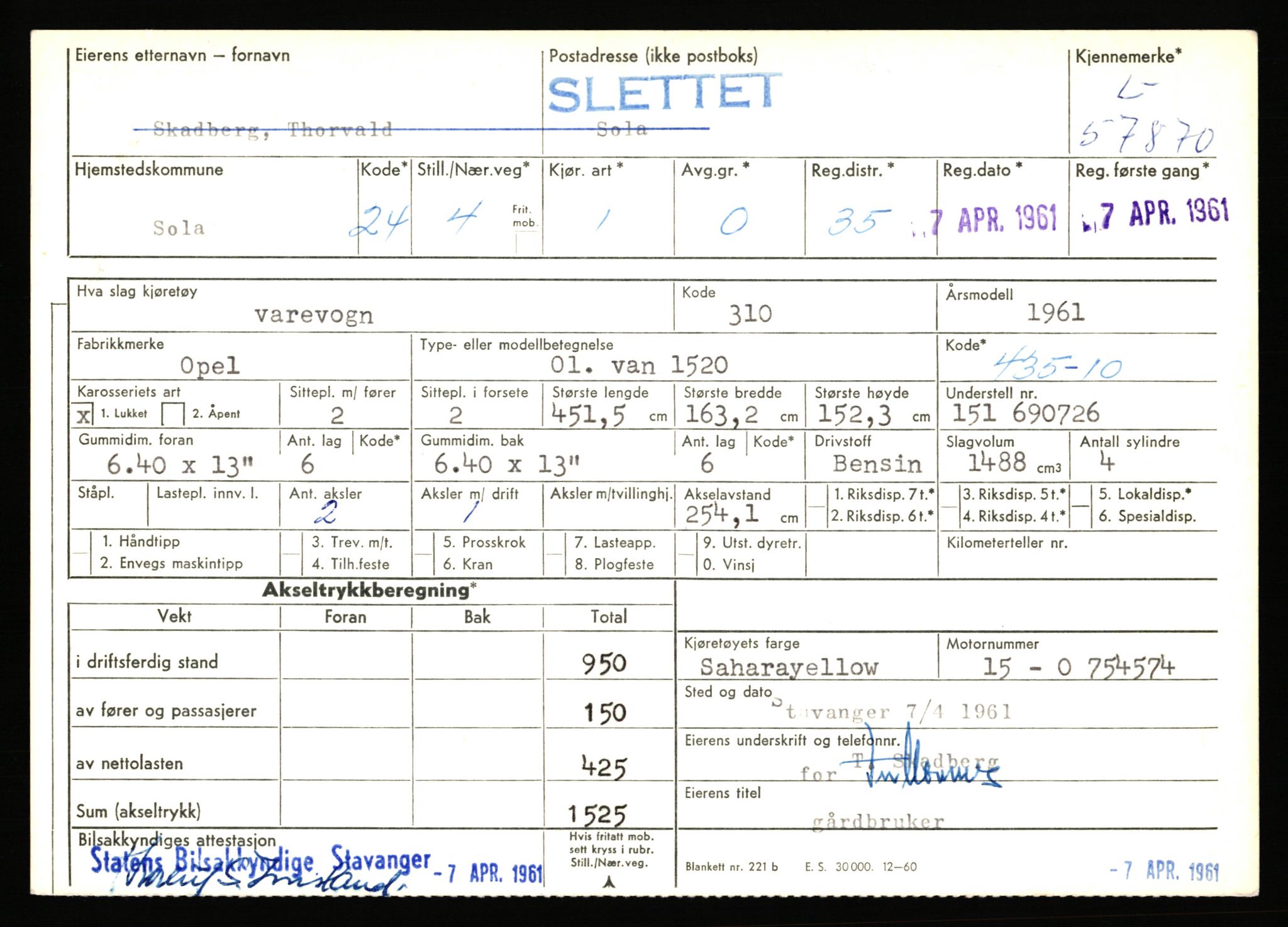 Stavanger trafikkstasjon, AV/SAST-A-101942/0/F/L0057: L-57200 - L-57999, 1930-1971, p. 2073