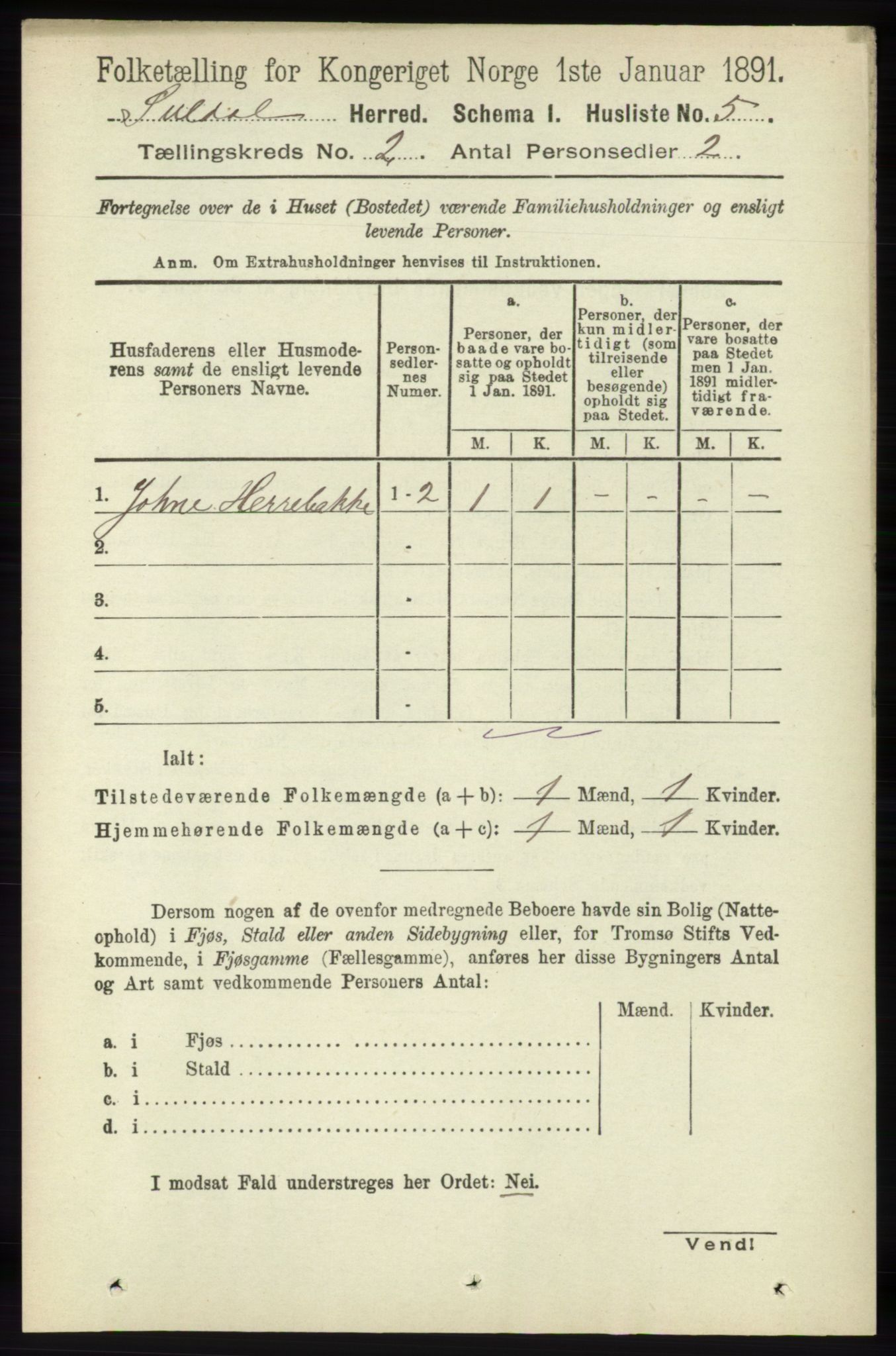 RA, 1891 census for 1134 Suldal, 1891, p. 199