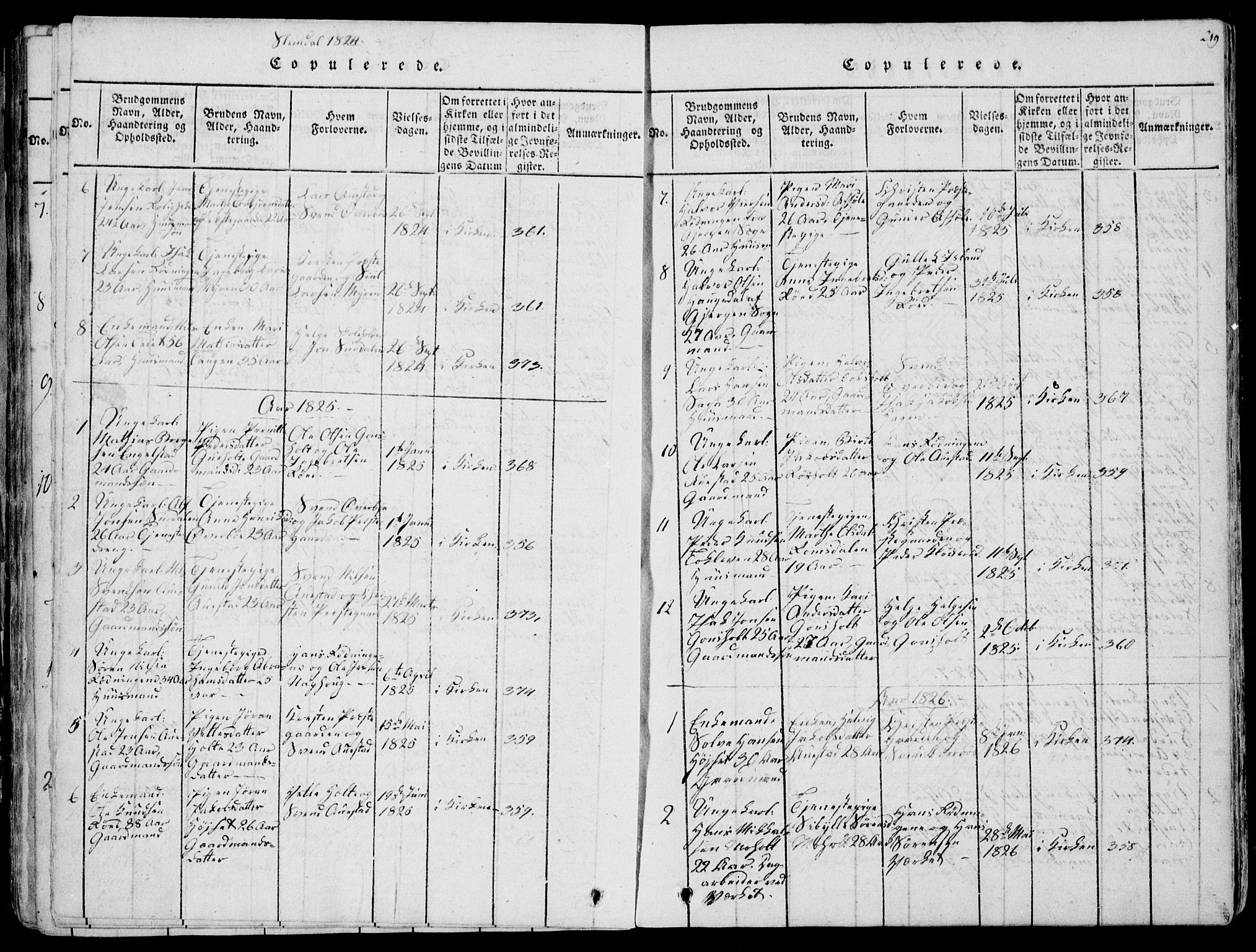 Eidanger kirkebøker, AV/SAKO-A-261/F/Fa/L0007: Parish register (official) no. 7, 1814-1831, p. 219