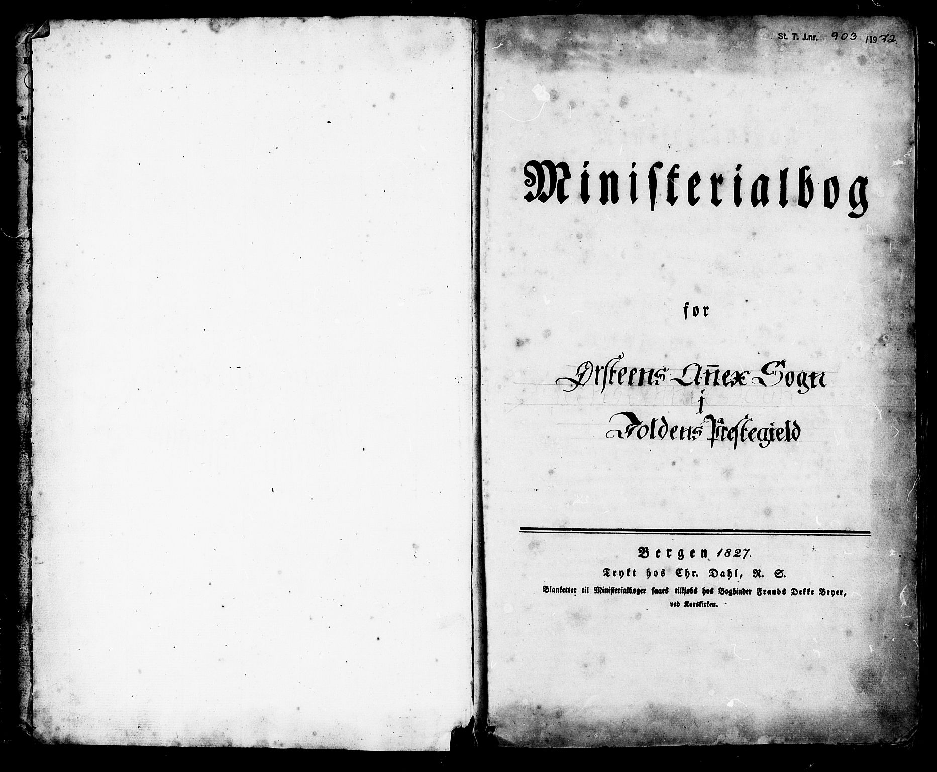 Ministerialprotokoller, klokkerbøker og fødselsregistre - Møre og Romsdal, AV/SAT-A-1454/513/L0174: Parish register (official) no. 513A01, 1831-1855